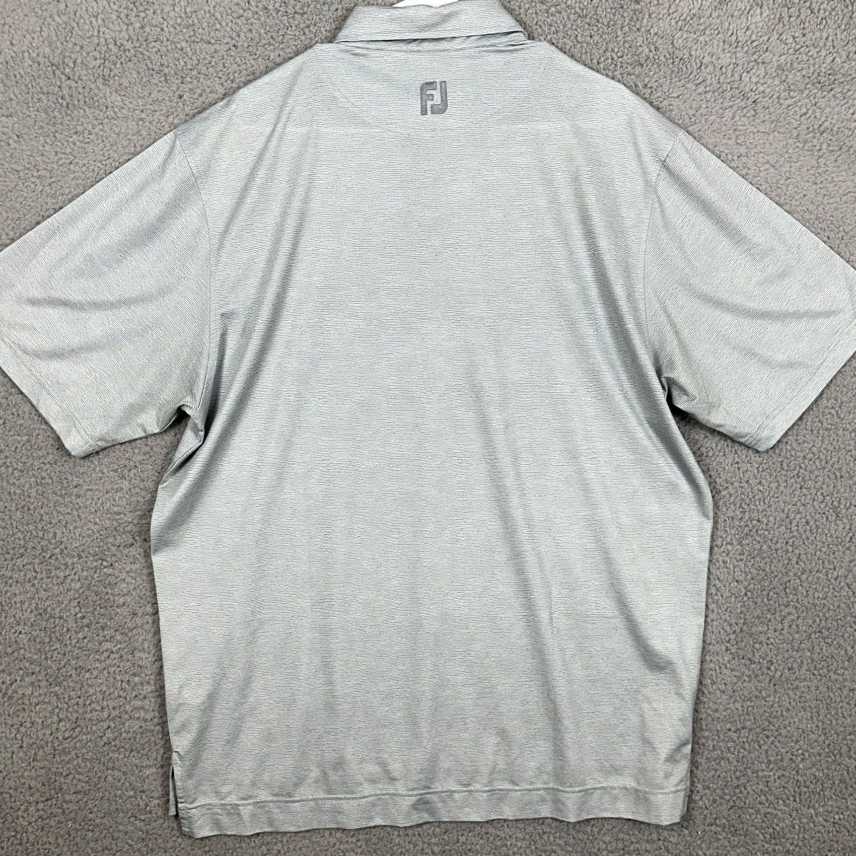 Footjoy FootJoy Polo Golf Shirt Adult Mens Large Gray Rugby Stretch Short Sleeve Logo Size US L / EU 52-54 / 3 - 2 Thumbnail