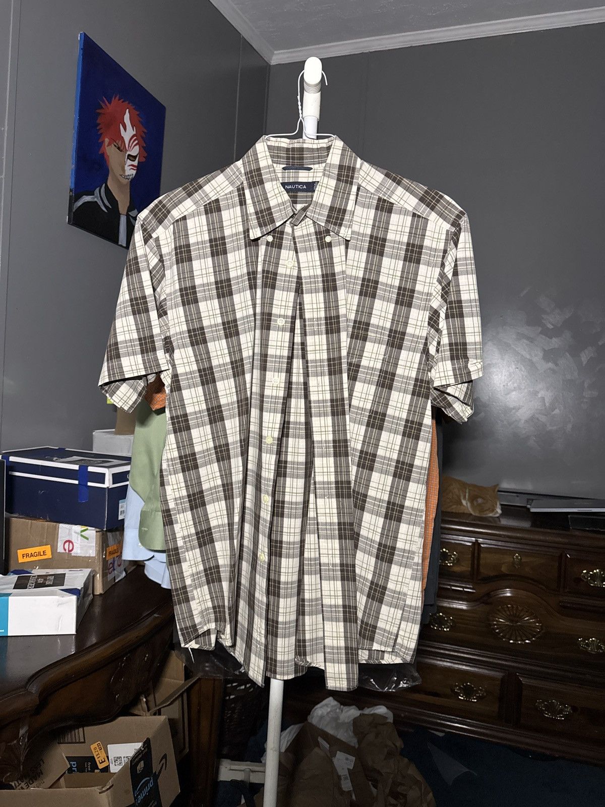 Nautica Náutica Short Sleeve Button Up Size US L / EU 52-54 / 3 - 3 Thumbnail
