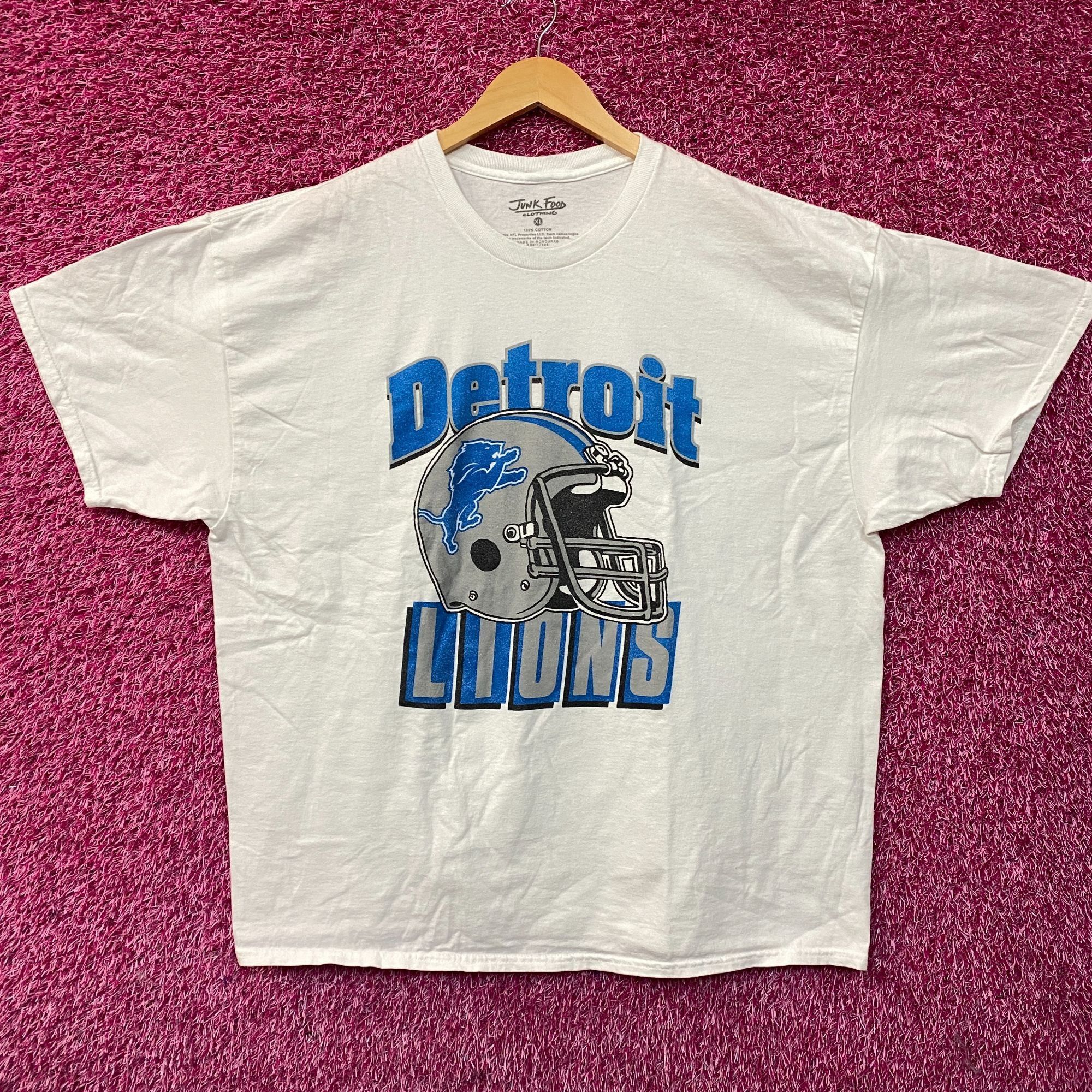 Junk Food Junk Food Clothing NFL Detroit Lions Throwback Helmet Logo T Size US XL / EU 56 / 4 - 1 Thumbnail