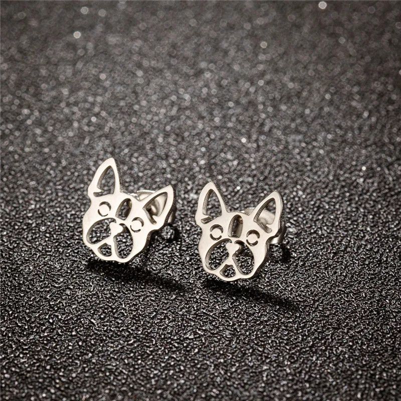 Jewelry Mini French Bulldog Earrings Charm Earring Gift Size ONE SIZE - 1 Thumbnail