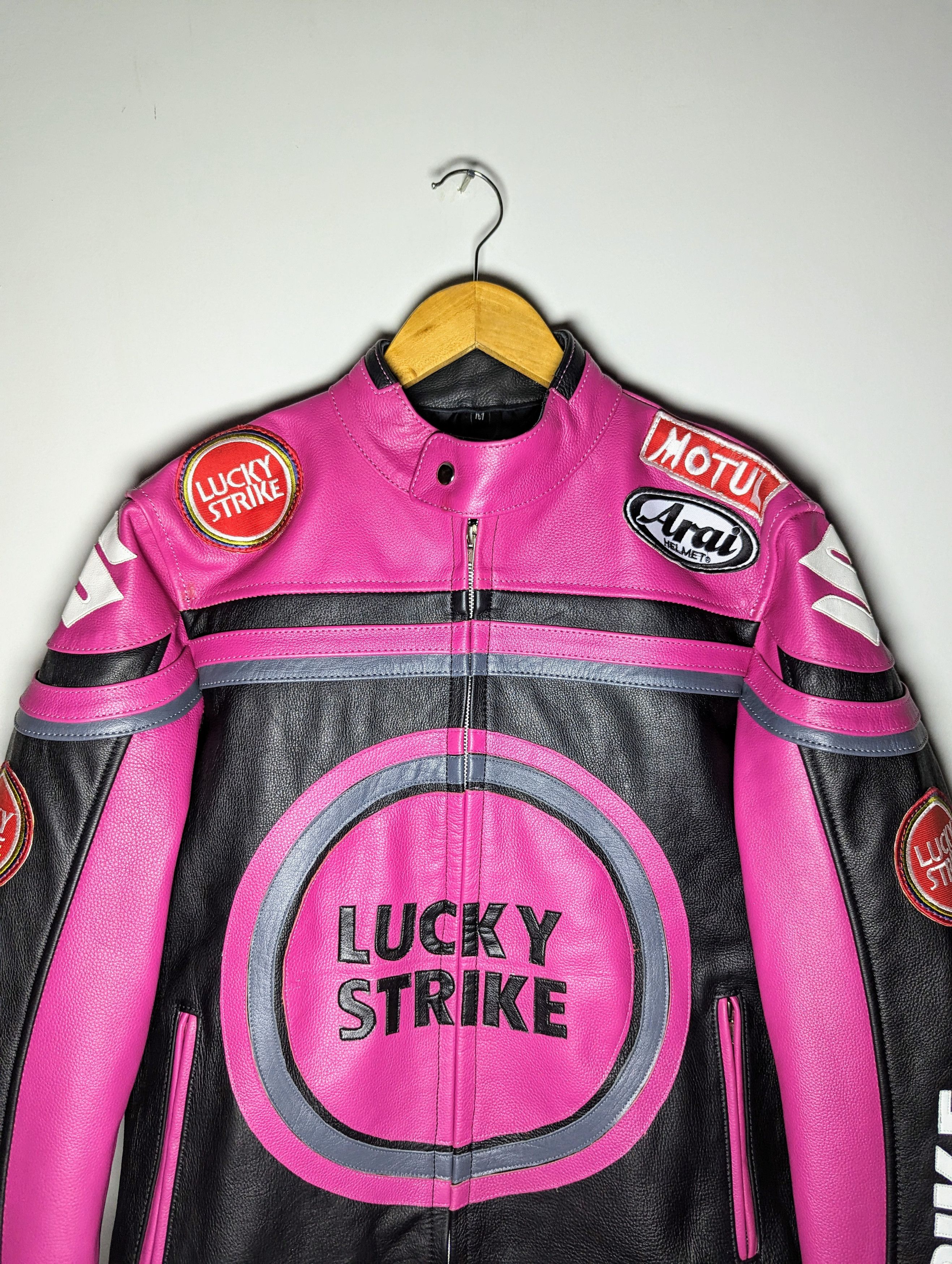 Vintage 🔥 LUCKY STRIKE 💸 VINTAGE 90s LEATHER JACKET STREETWEAR Size S / US 4 / IT 40 - 5 Thumbnail