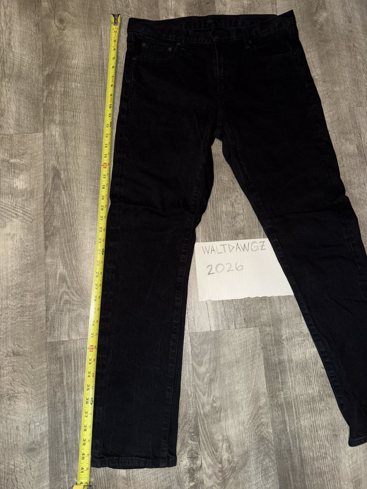 Uniqlo Black Denim Jeans Size US 32 / EU 48 - 6 Thumbnail
