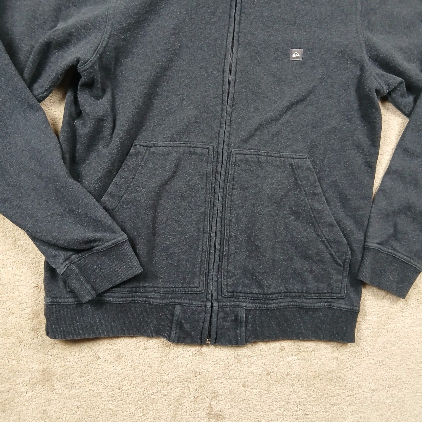 Quiksilver Quicksilver Full Zip Hoodie Sweatshirt Mens Small Black Hoodie Night Outdoor Regular Mens Size US S / EU 44-46 / 1 - 4 Thumbnail