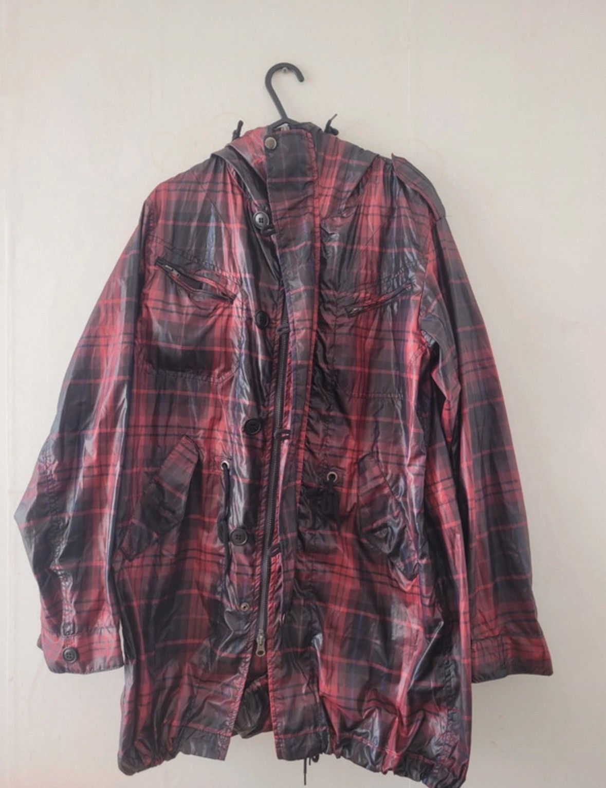 Final Home Final Home Red Plaid/Tartan long hooded jacket parka style Size US S / EU 44-46 / 1 - 1 Thumbnail
