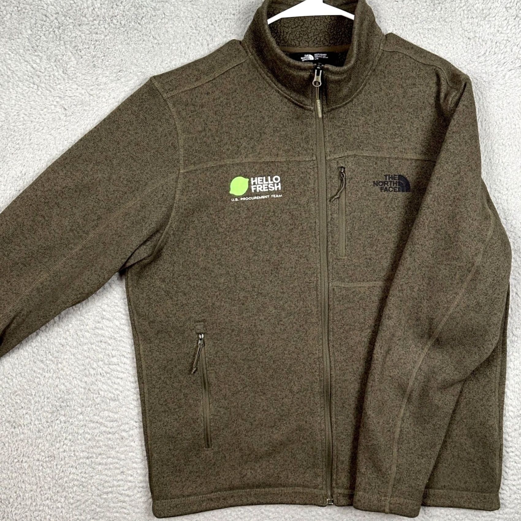 The North Face The North Face Gordon Lyons Full Zip Jacket Mens L Olive Green Logo Embroidered Pockets Zip Mock Neck Outdoor Winter Hiking Workwear Size US L / EU 52-54 / 3 - 2 Thumbnail