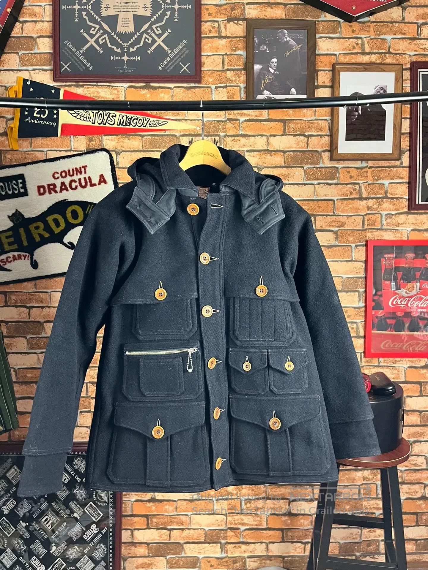 Freewheelers Freewheelers Wool Hunting Coat Black. Size US XXS / EU 40 - 1 Thumbnail