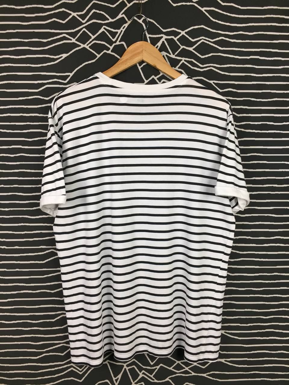 H&M H&M Crewneck Regular Fit Striped Pocket Tee Size US L / EU 52-54 / 3 - 5 Thumbnail