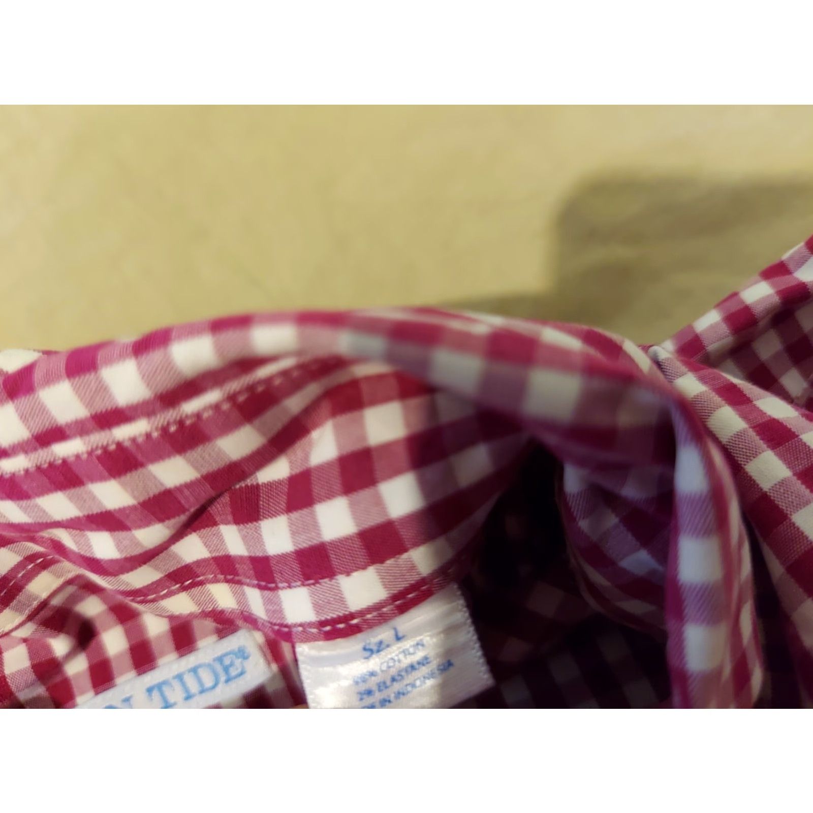 Southern Tide Mens Southern Tide Button-Up Shirt L Large Red Plaid Long Sleeve Mens Size 42R - 5 Thumbnail