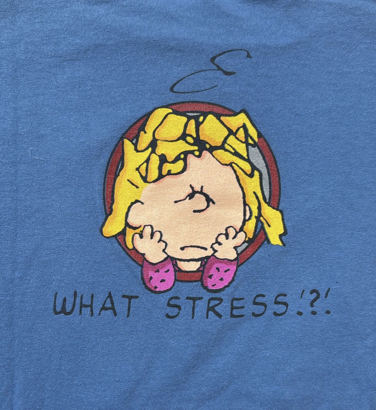 Changes 90s Sally Brown "What Stress?" T-shirt Medium Size US M / EU 48-50 / 2 - 6 Thumbnail