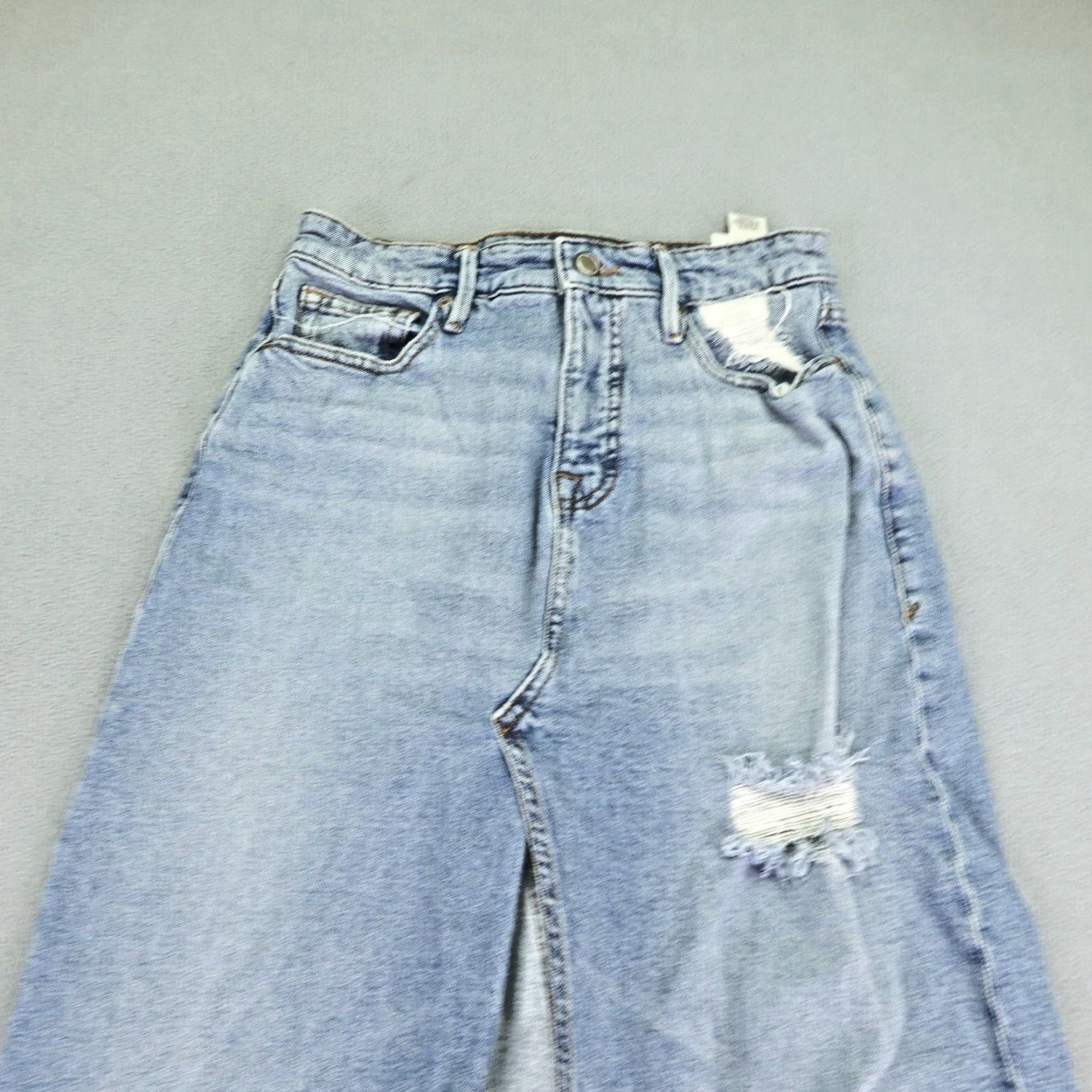 Good American VINTAGE Good American Denim Skirt Women's Maxi Long Blue Cotton Casual 0/25 Size 25" / US 0 / IT 36 - 2 Thumbnail