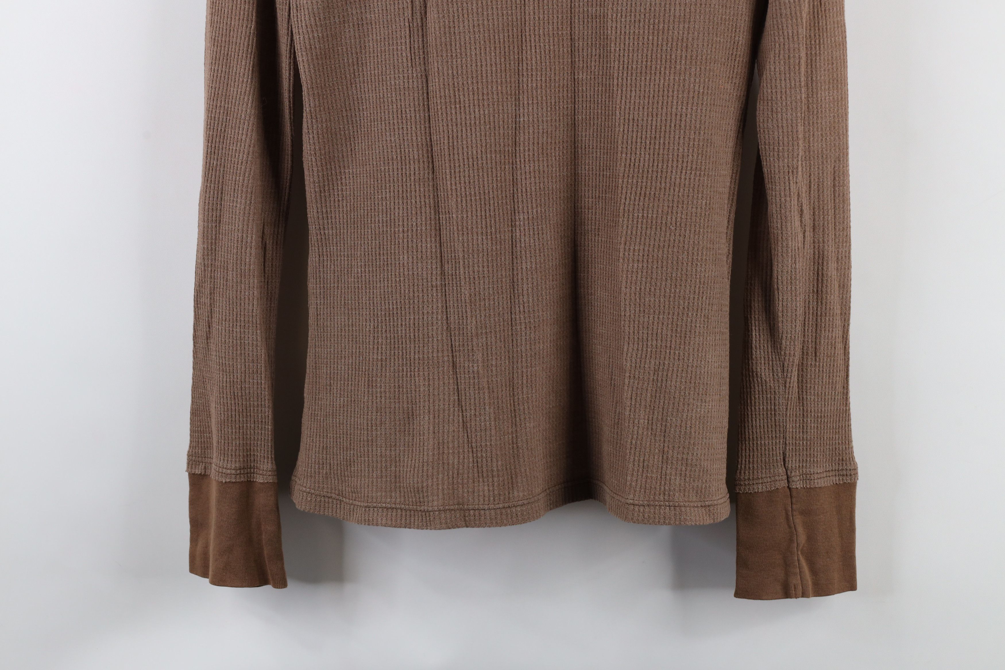 Vintage Vintage 90s Streetwear Waffle Knit Long Sleeve T-Shirt USA Size M / US 6-8 / IT 42-44 - 3 Thumbnail