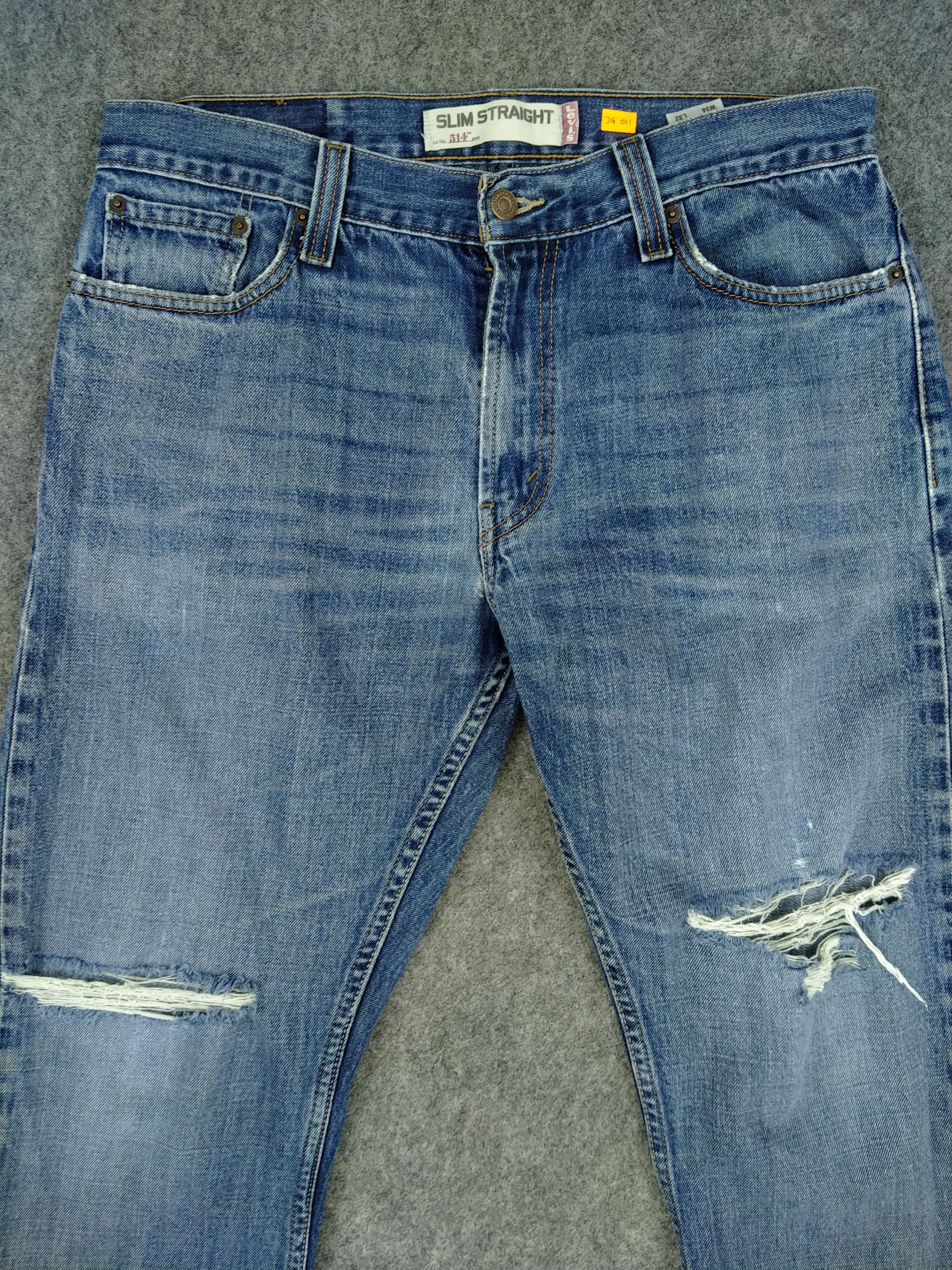 Levi's Blue Wash Vintage Classic Levi's 514 34x32.5 Denim -JG001 Size US 34 / EU 50 - 3 Thumbnail