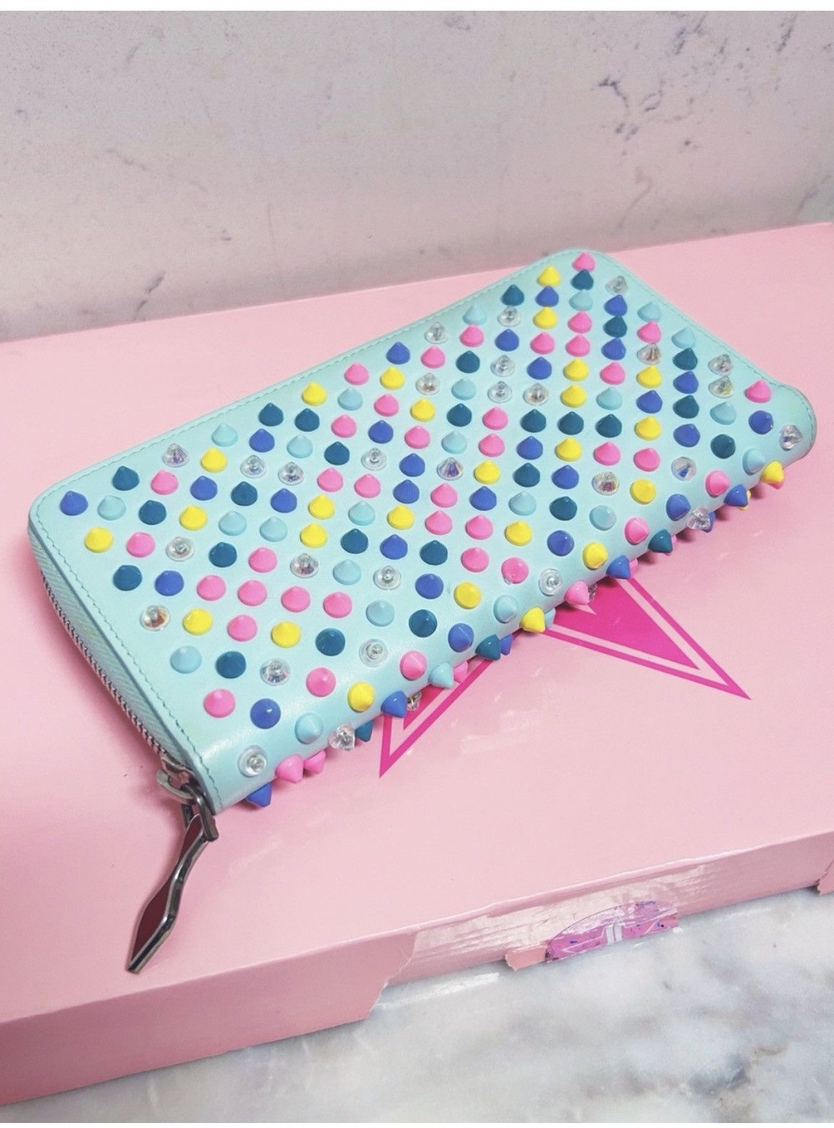 Christian Louboutin Authentic Christian Louboutin Panettone Spiked Pastel Wallet Size ONE SIZE - 9 Thumbnail