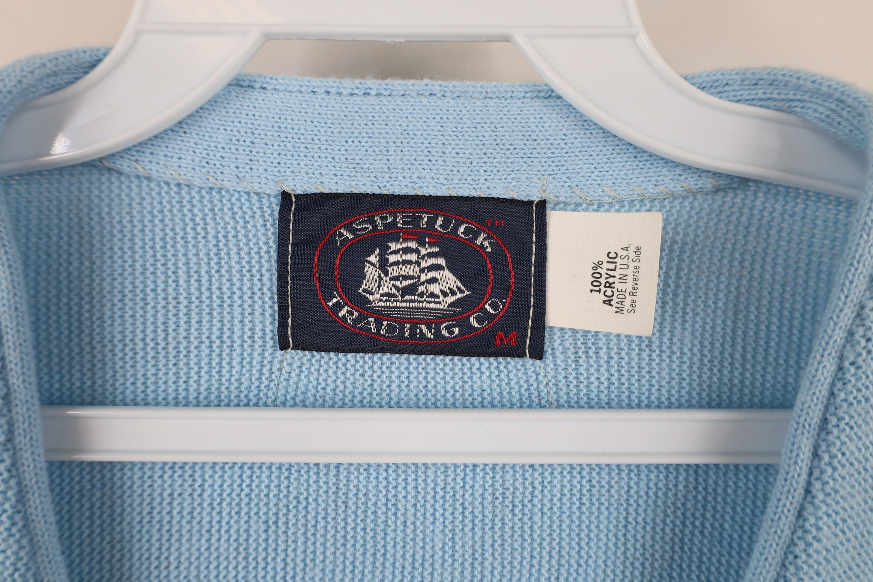Vintage Vintage 70s Streetwear Cardigan Sweater Carolina Blue USA Size US M / EU 48-50 / 2 - 4 Thumbnail