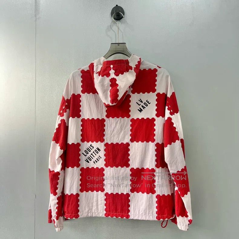 Louis Vuitton White and red checkerboard diving jacket