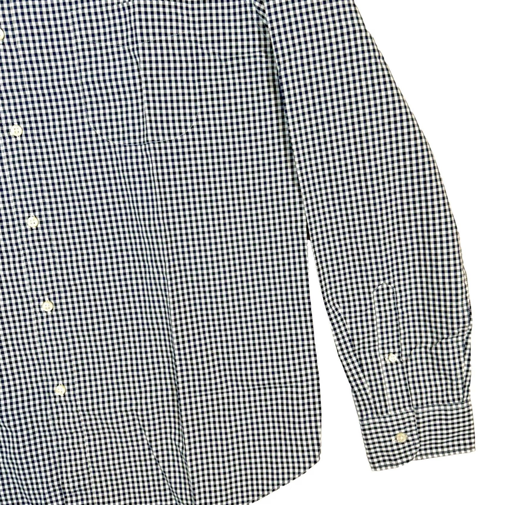 J.Crew J.CREW Button-Down Shirt 2XL Slim Fit White Black Check 100s 2-Ply Cotton, White and Black Check, Mens Size US XXL / EU 58 / 5 - 6 Thumbnail