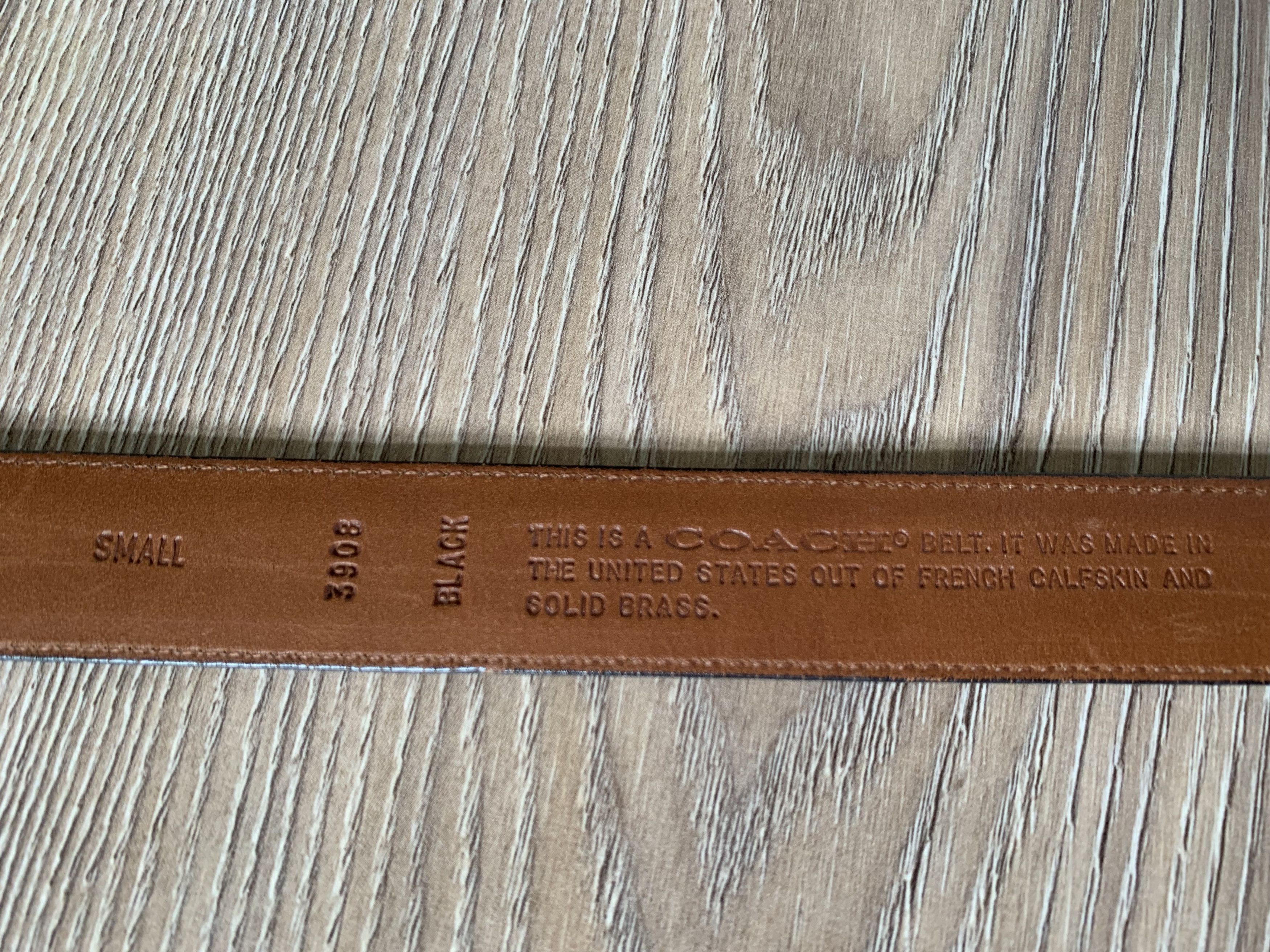 Coach Coach Classic Solid Brass Black Leather Belt Size ONE SIZE - 5 Thumbnail