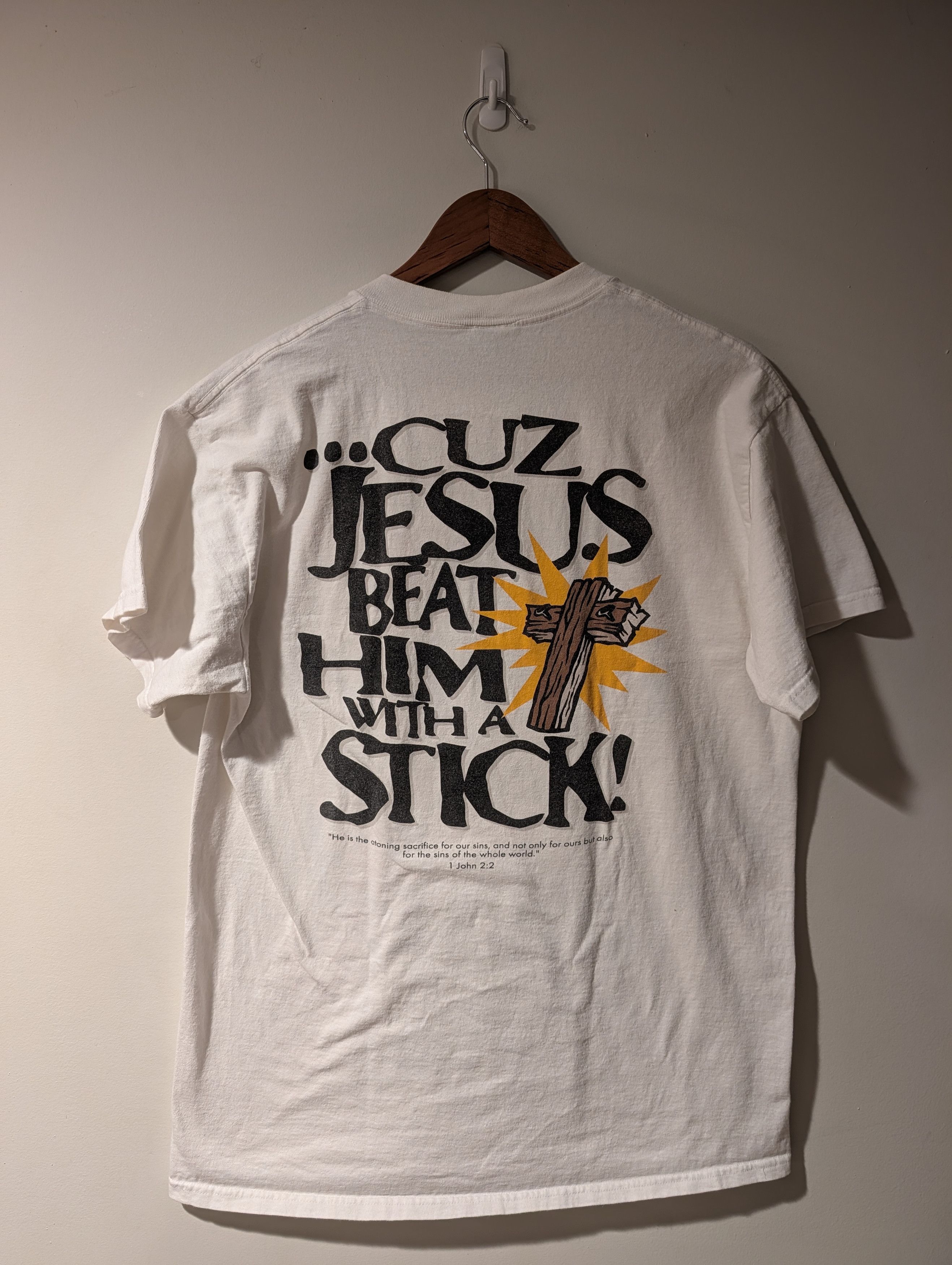 Delta Vintage Satan Is Ugly As Sin T-Shirt Delta Christian 90s Size US L / EU 52-54 / 3 - 7 Thumbnail