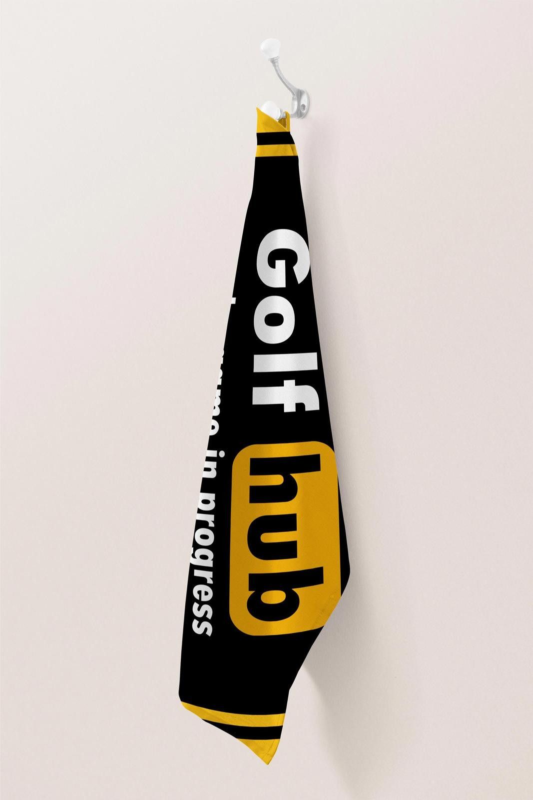Designer Golf Hub Towel "Stroke Game in Progress" Humorous Dad Gift Size ONE SIZE - 3 Thumbnail