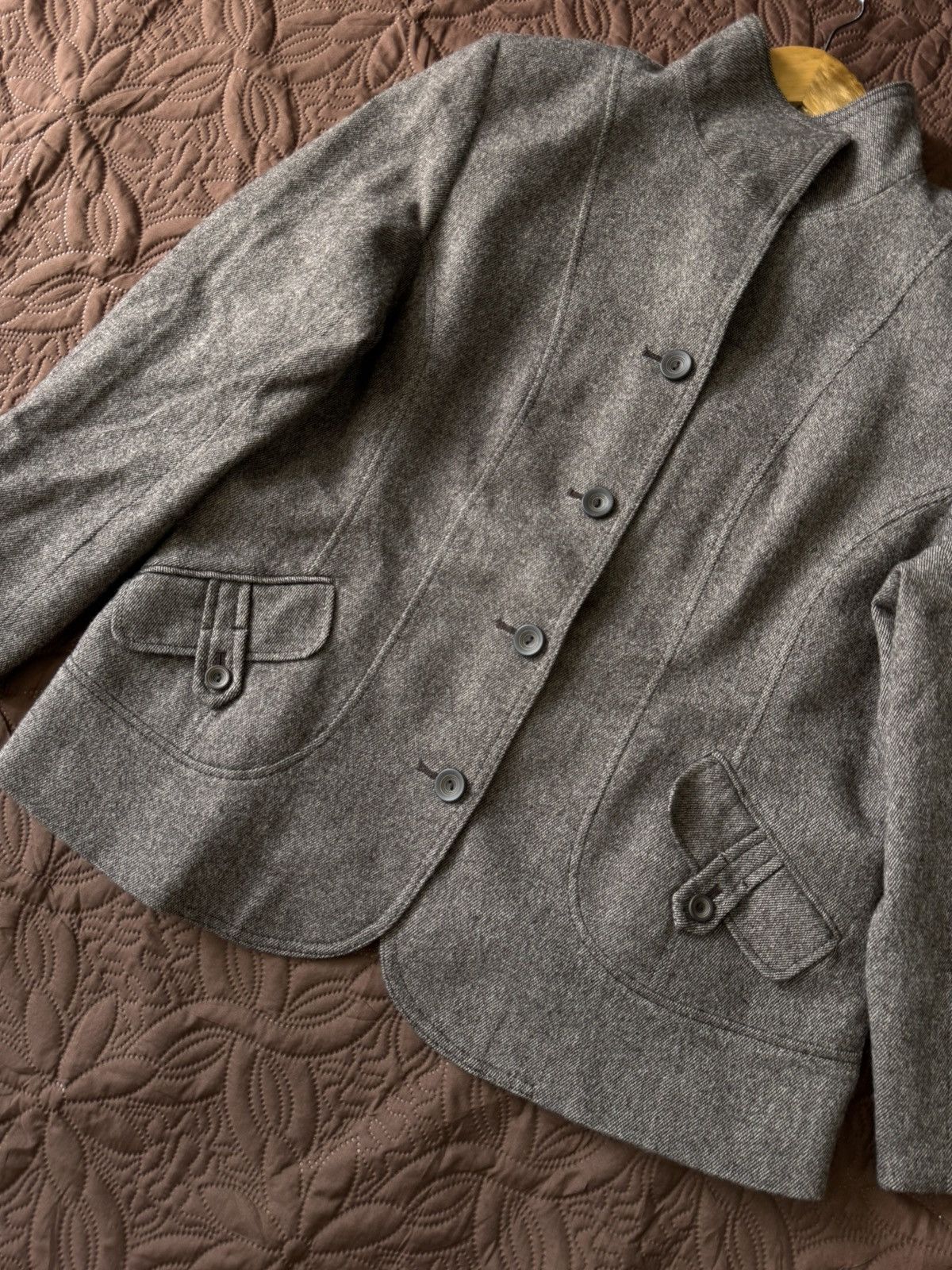 Kansai Yamamoto Kansai bis wool blazer architectural jacket Size S / US 4 / IT 40 - 2 Thumbnail