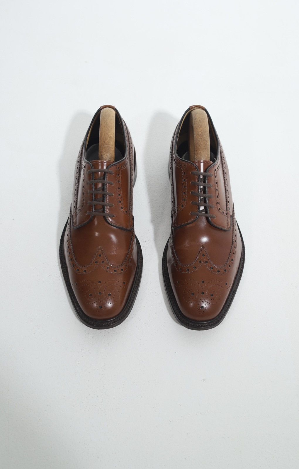Loake LOAKE Brogues Leather Shoes Made in England Brown Men’s Size US 12 / EU 45 - 4 Thumbnail