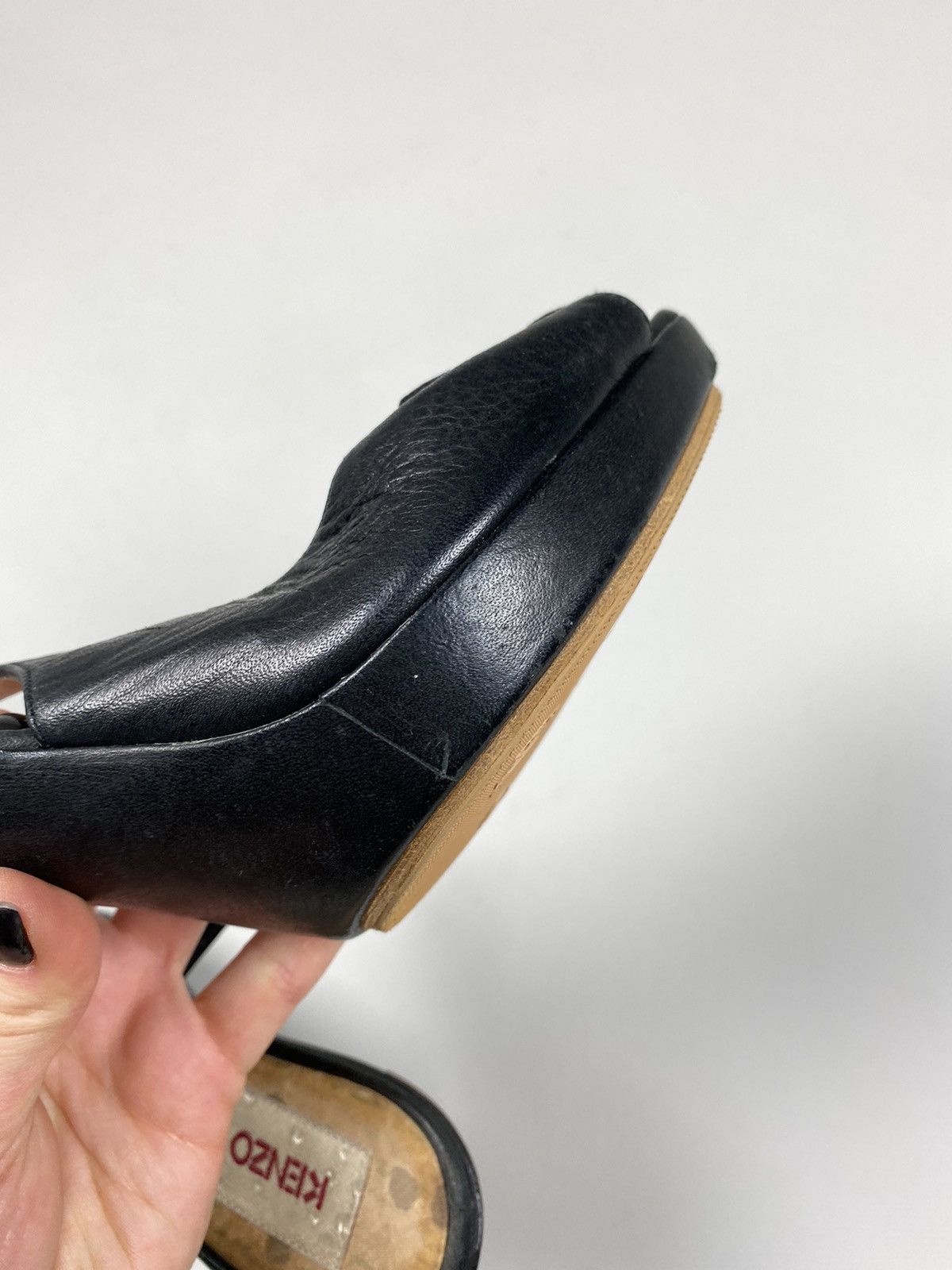 Kenzo × Vintage Kenzo vintage ladies leather heels size 39 Size US 8.5 / IT 38.5 - 22 Thumbnail
