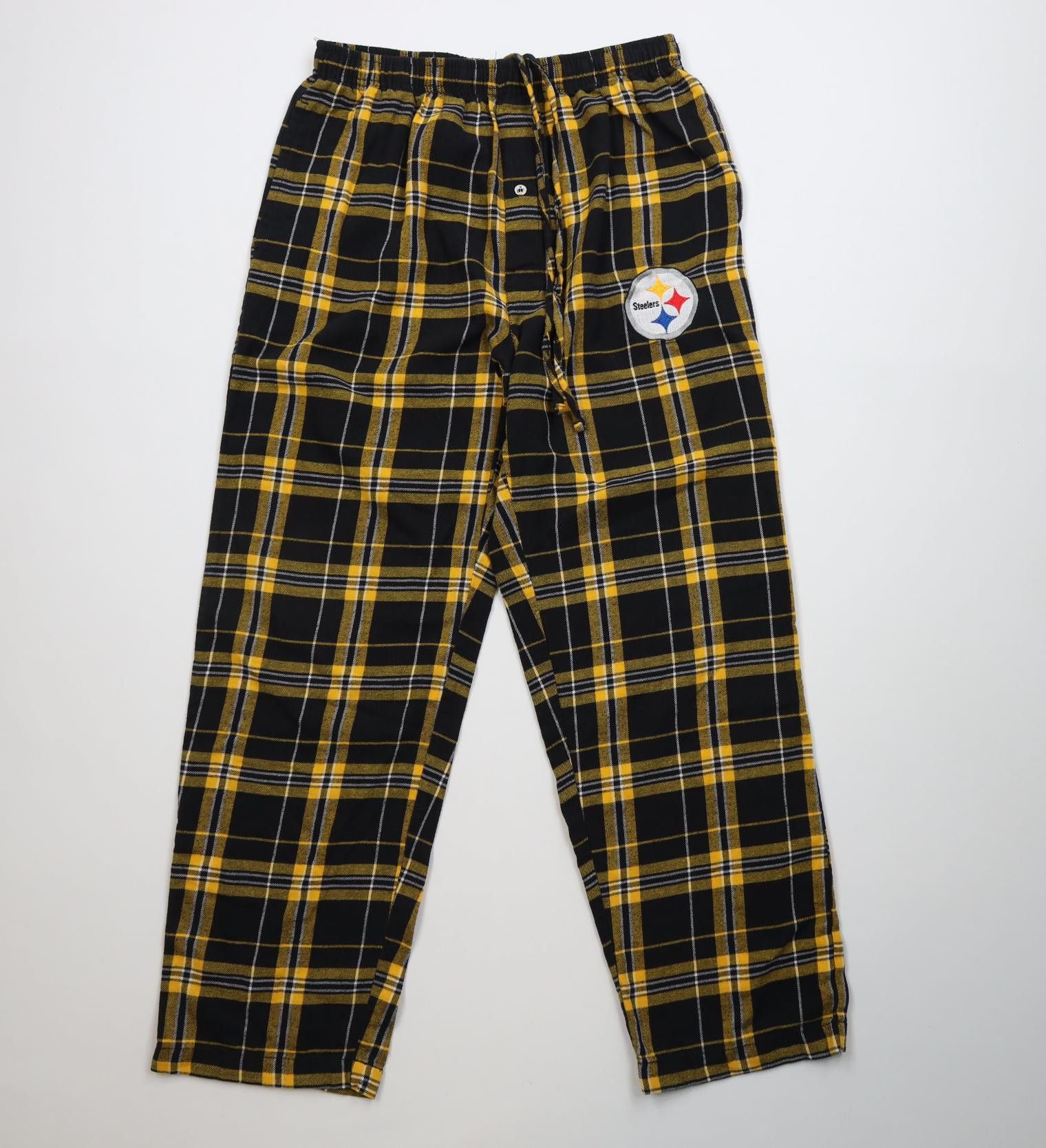 Vintage Vintage Y2K NFL Steelers Football Wide Leg Flannel Pants Size US 34 / EU 50 - 1 Thumbnail