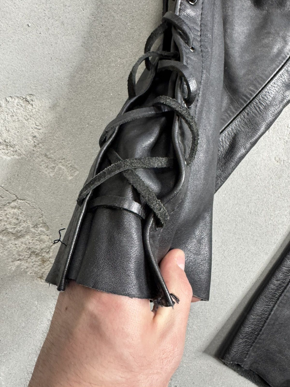 Genuine Leather × Hein Gericke × Vintage Vintage Hein Gericke Faded Leather Travis Scott Style Pants Size US 38 / EU 54 - 5 Thumbnail