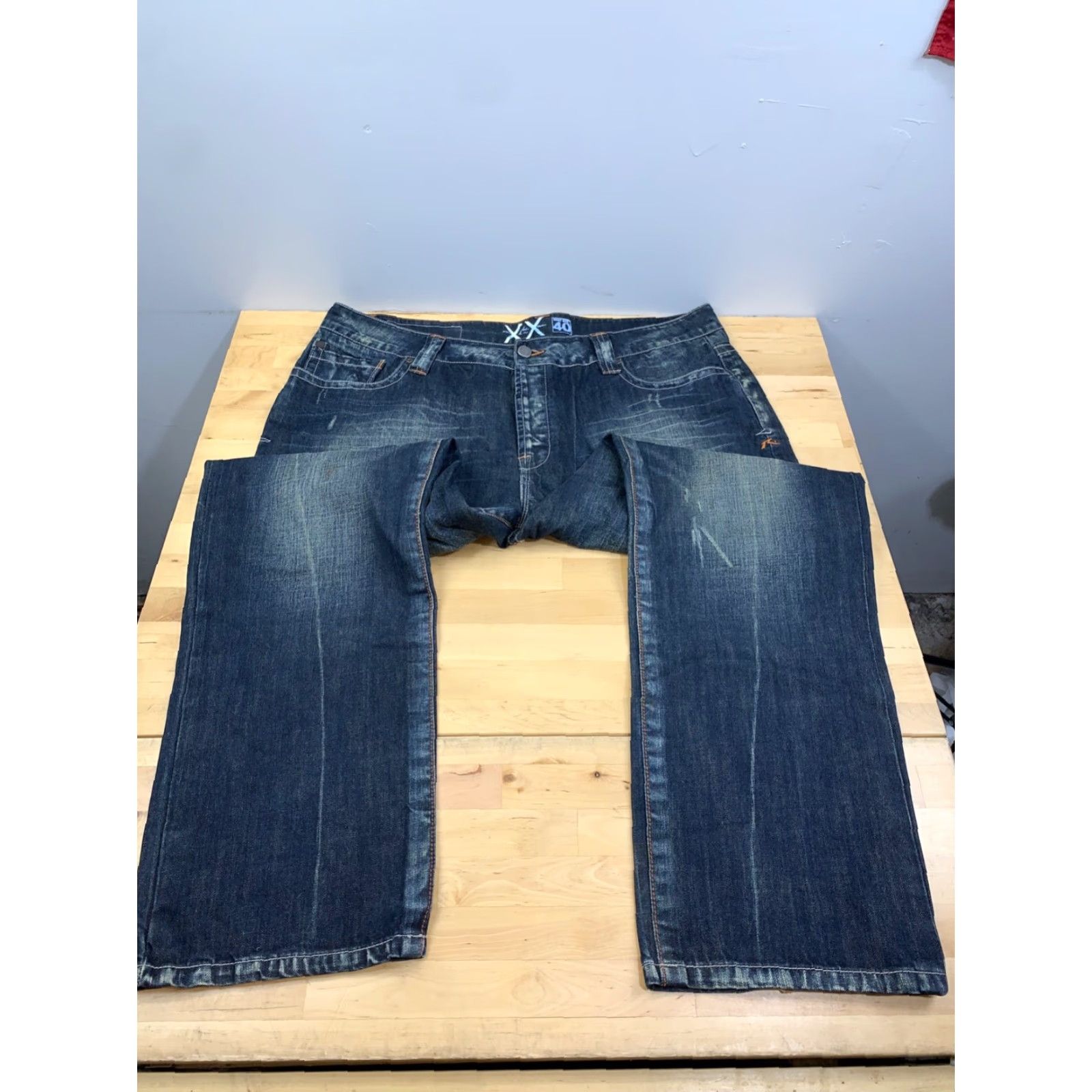Rusty Rusty Jeans Straight Denim 40x32 Mens Blue Distressed 10397 Straight Lumber? Size US 40 / EU 56 - 2 Thumbnail