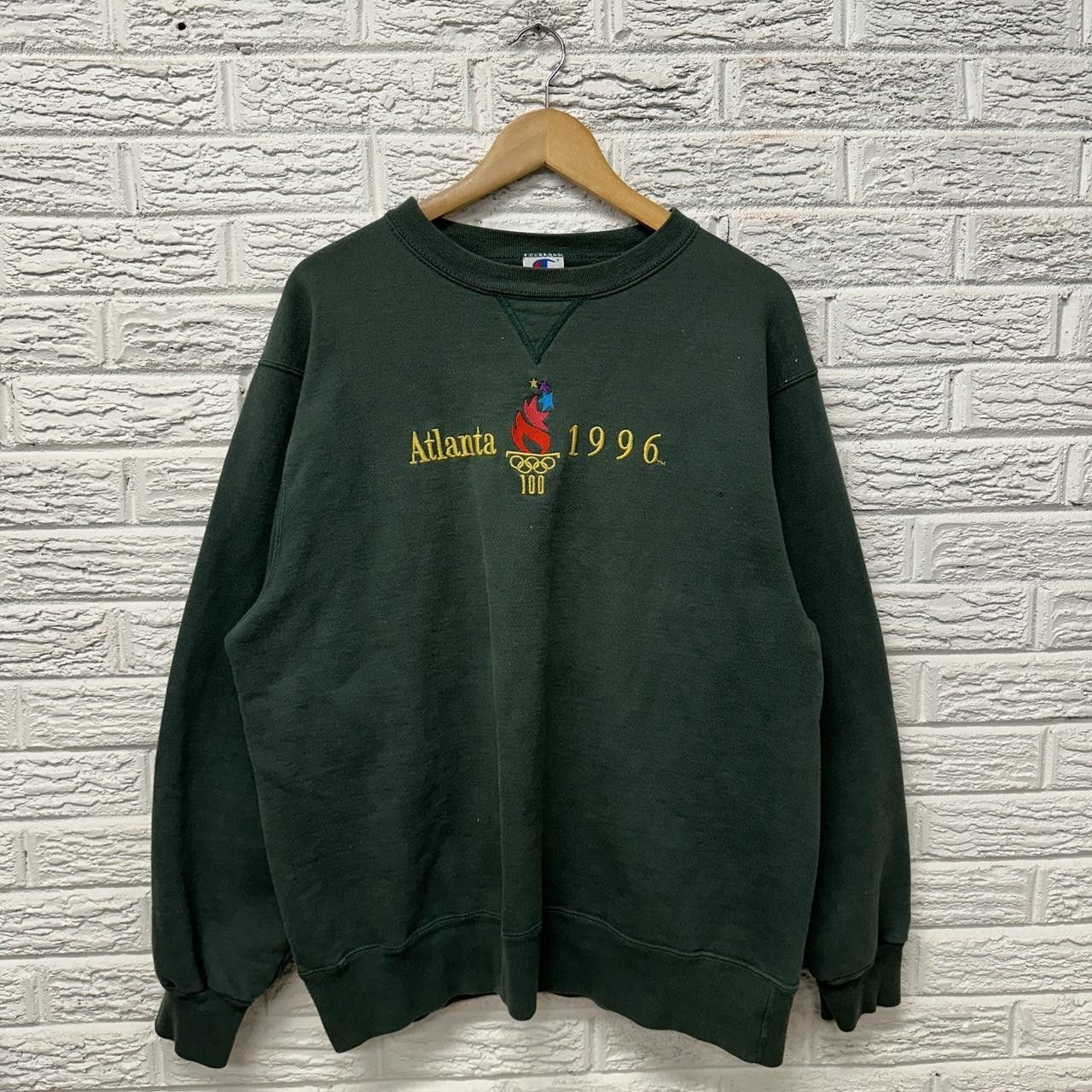 Champion × USA Olympics × Vintage Vintage Champion 1996 Atlanta Olympics Green Sweatshirt XL Size US XL / EU 56 / 4 - 1 Thumbnail