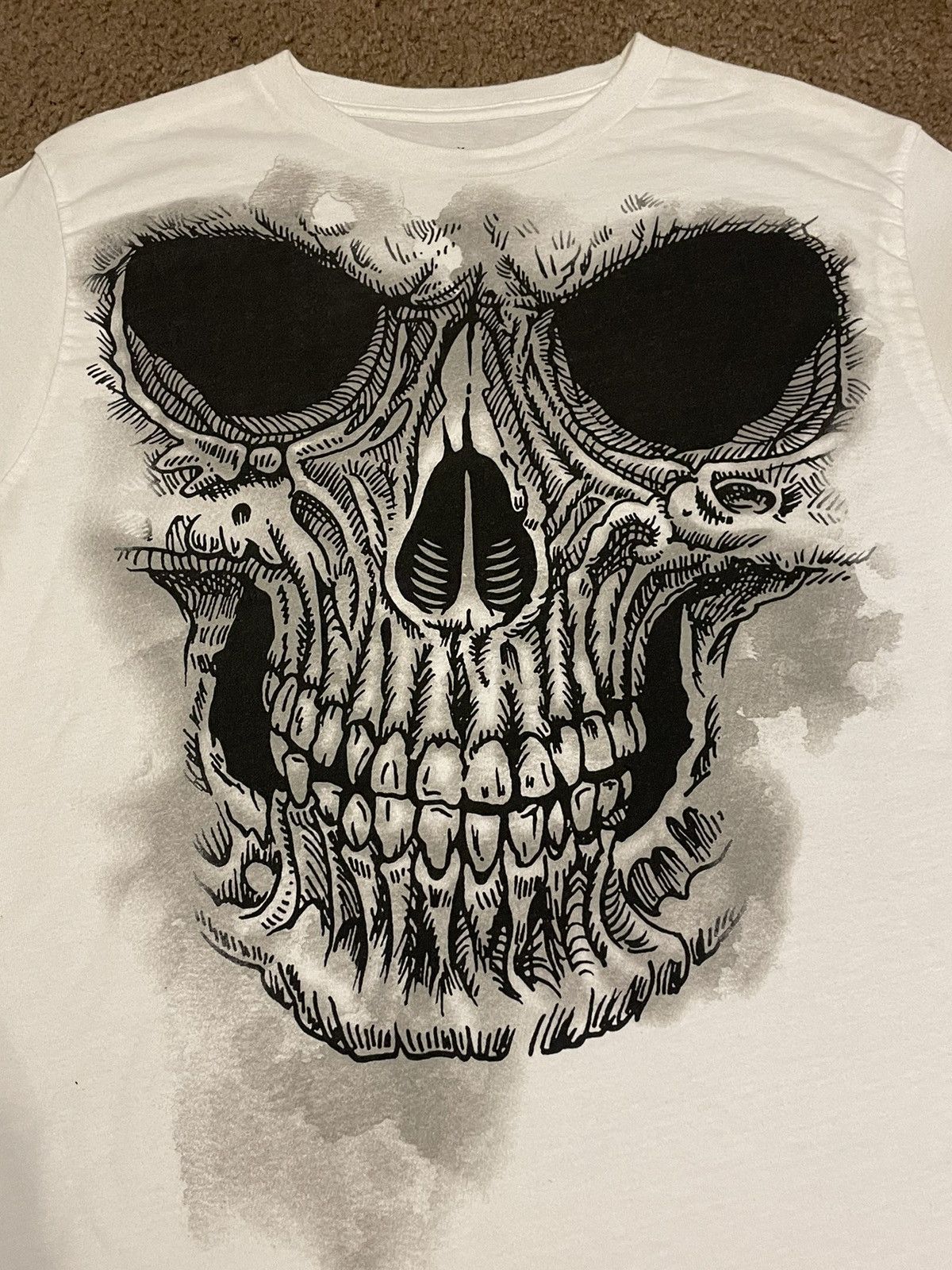 Affliction × Band Tees × Vintage Y2K Style Skull T Shirt Size Medium Short Sleeve Big Print Size US M / EU 48-50 / 2 - 1 Thumbnail