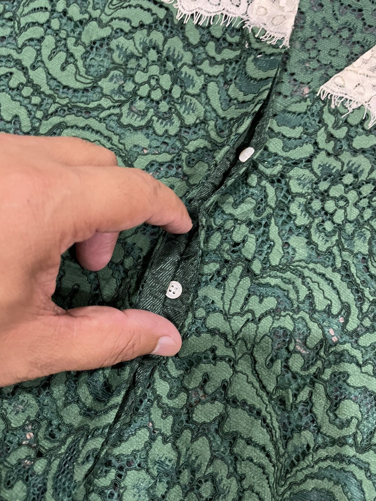 Designer Sandro Lace Emerald Shirts Size S / US 4 / IT 40 - 15 Thumbnail