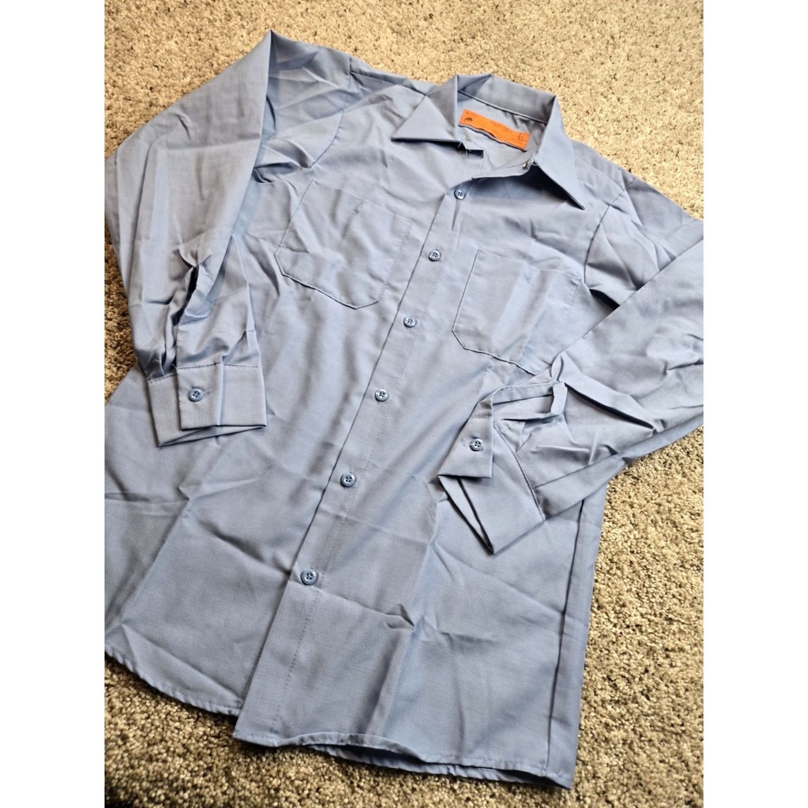 Red Kap Red Kap Work Shirt Mens S Blue Long Sleeve Button-Up Twill USA Made Size US S / EU 44-46 / 1 - 2 Thumbnail