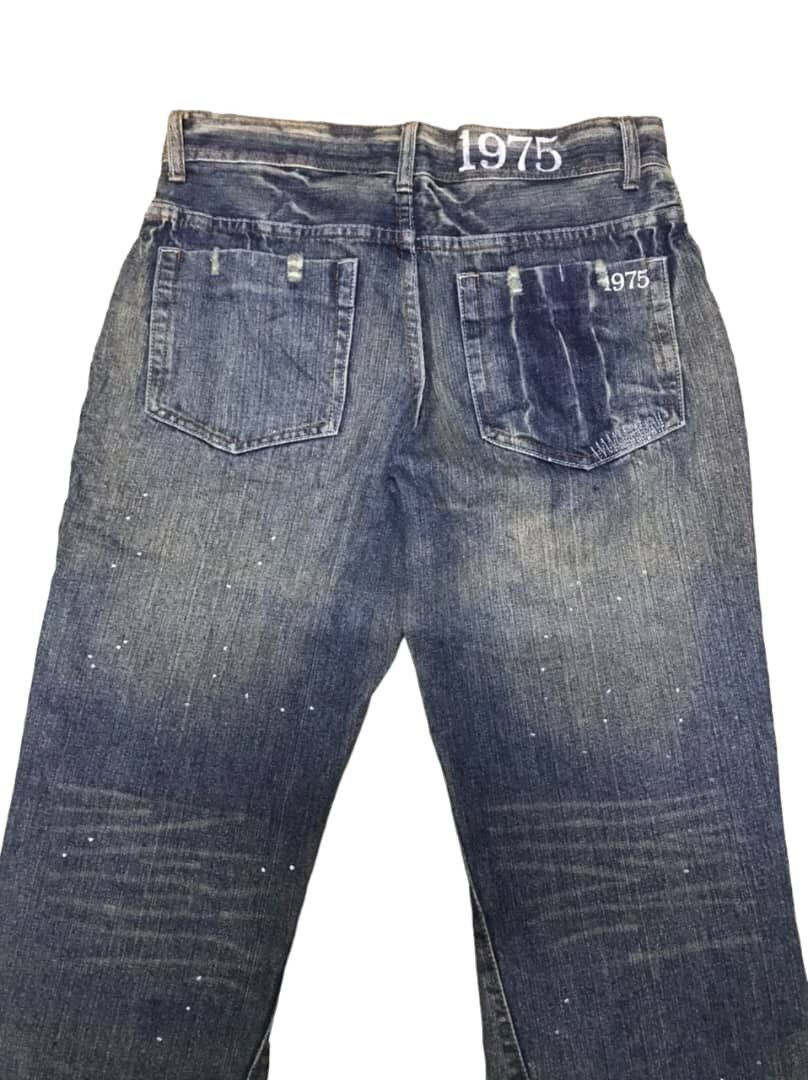 Japanese Brand Japanese Rubber Soul Distressed Flared Baggy Jeans Size US 33 - 8 Thumbnail