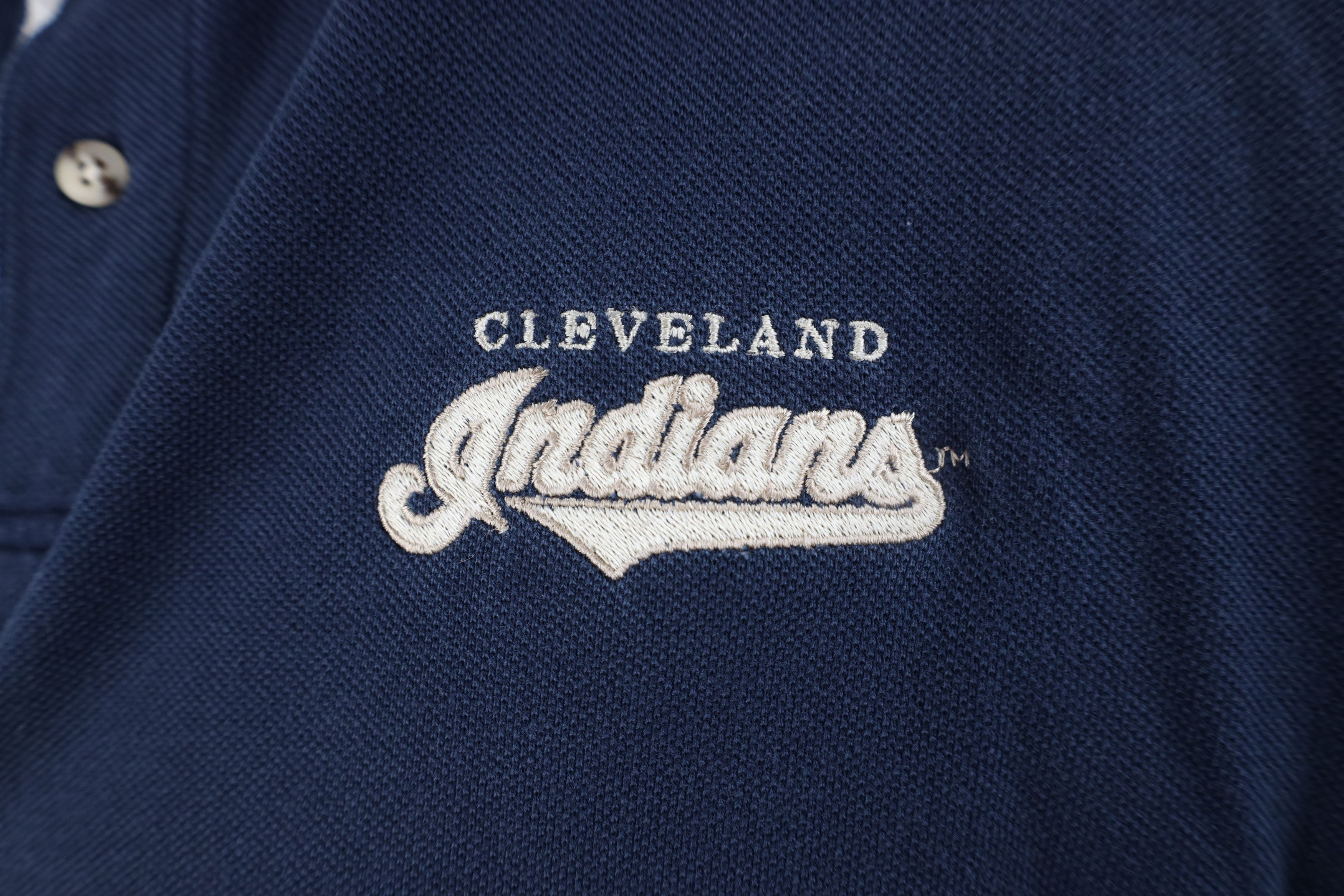 Russell Athletic × Vintage Vintage 90s Russell Athletic Cleveland Indians Baseball Polo Size US L / EU 52-54 / 3 - 4 Thumbnail