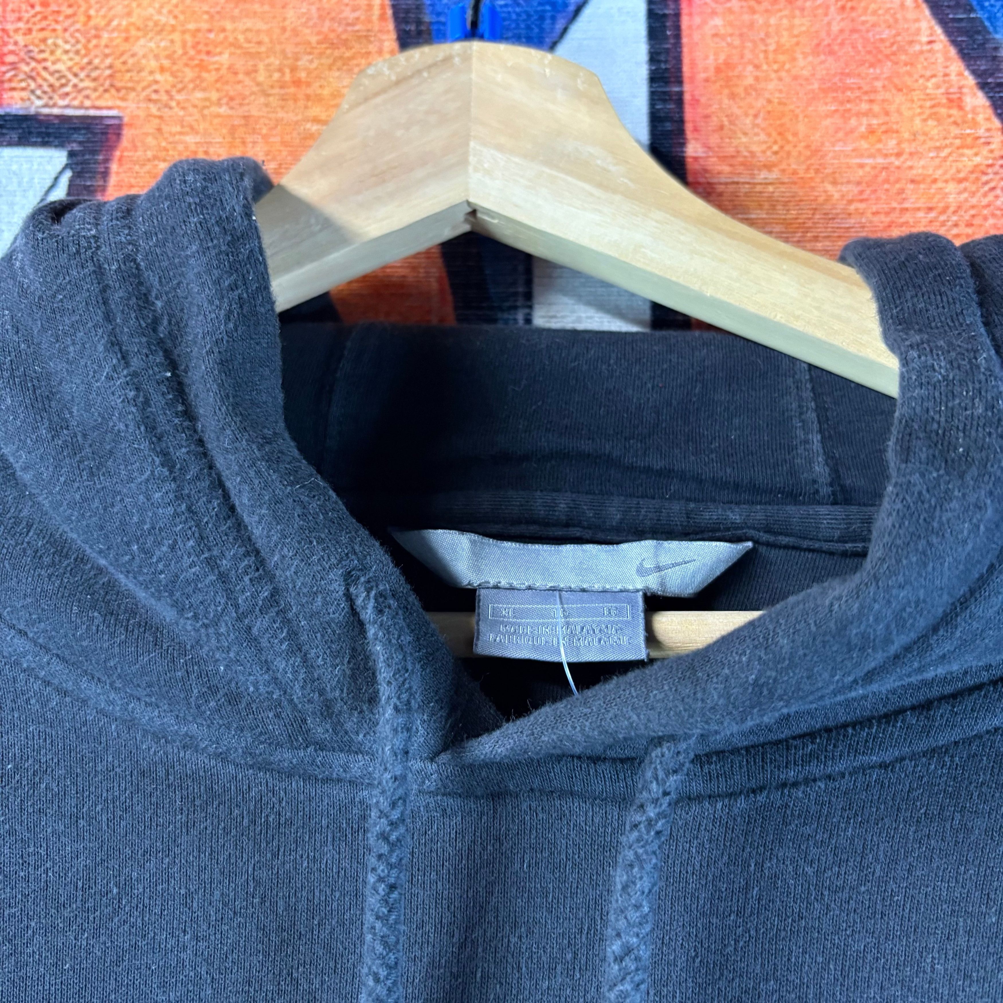 Nike Y2K Nike Spell Out "Center Swoosh" Hoodie Size XL Size US XL / EU 56 / 4 - 2 Thumbnail