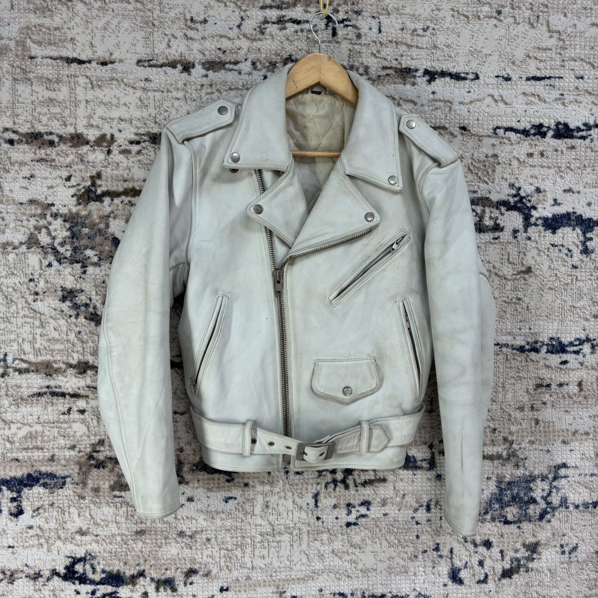 Genuine Leather 🔥Vintage FREEDOM Bikers Leather Jacket Size US S / EU 44-46 / 1 - 3 Thumbnail