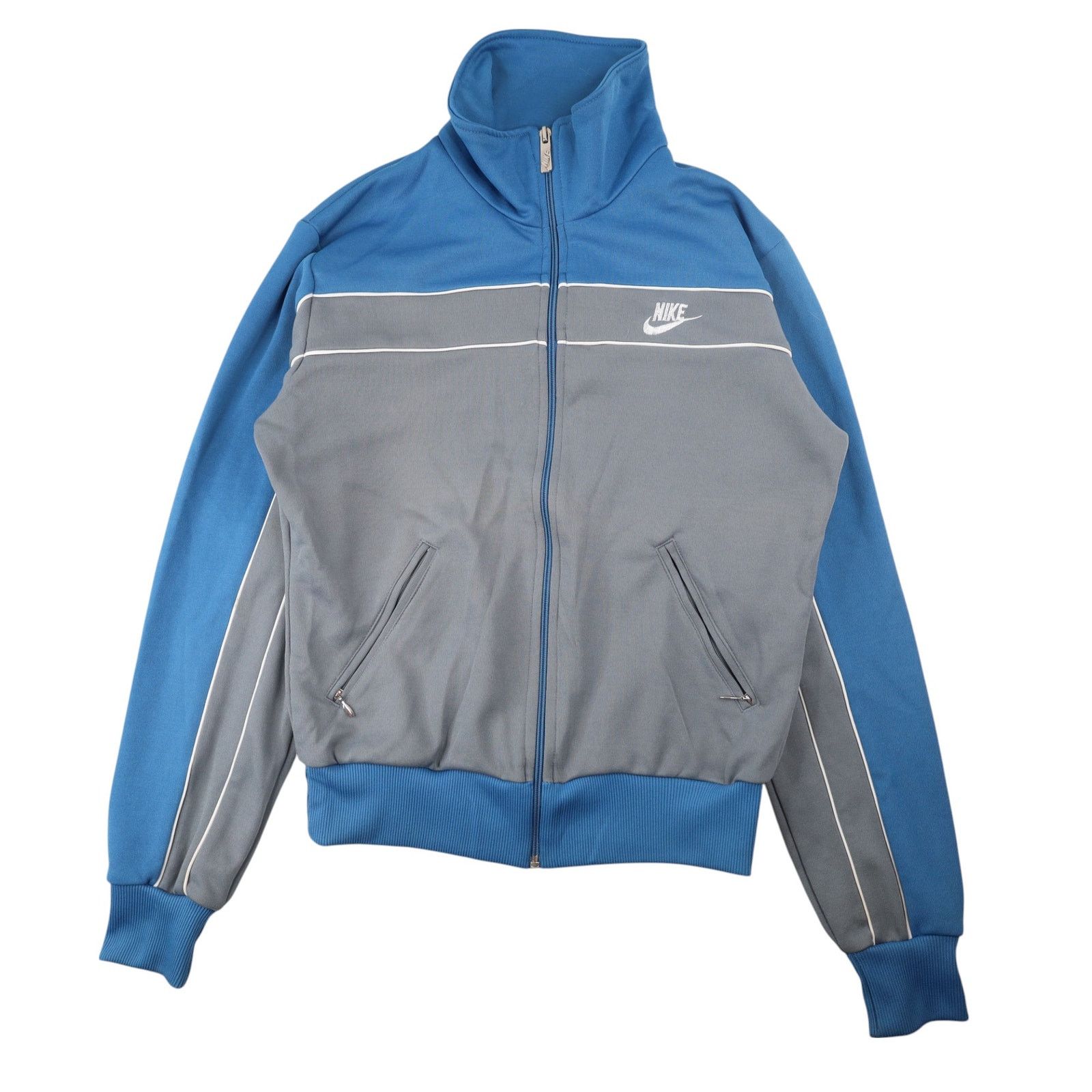 Nike × Vintage Vintage 80s Nike Blue Tag Track Jacket Size US S / EU 44-46 / 1 - 1 Thumbnail