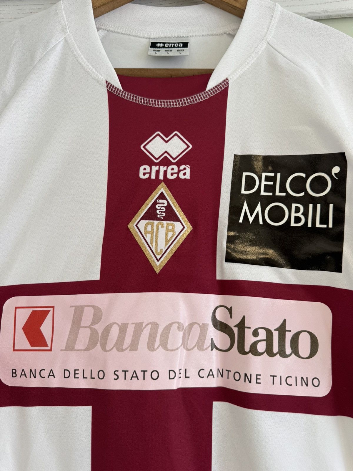 Errea Di Zenzo #23 Bellinzona 2008-2009 Away Soccer Jersey Shirt Size US L / EU 52-54 / 3 - 7 Thumbnail
