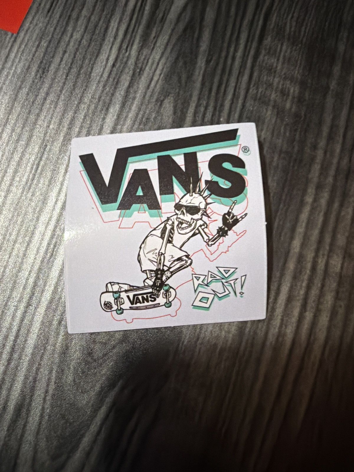 Vans Vans Rad Out! Skeleton Skateboarding Sticker Size ONE SIZE - 1 Thumbnail