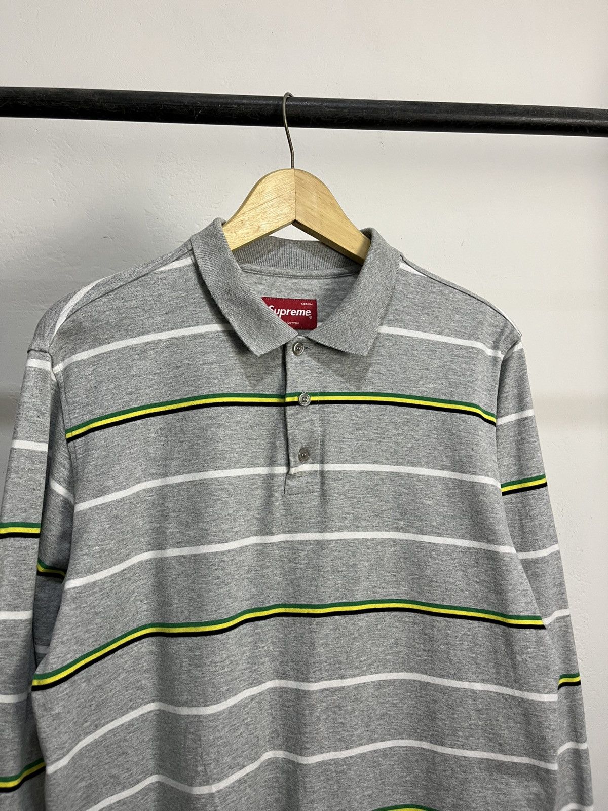 Supreme Y2k Supreme Striped Long sleeve Polo Shirt Size US M / EU 48-50 / 2 - 2 Thumbnail