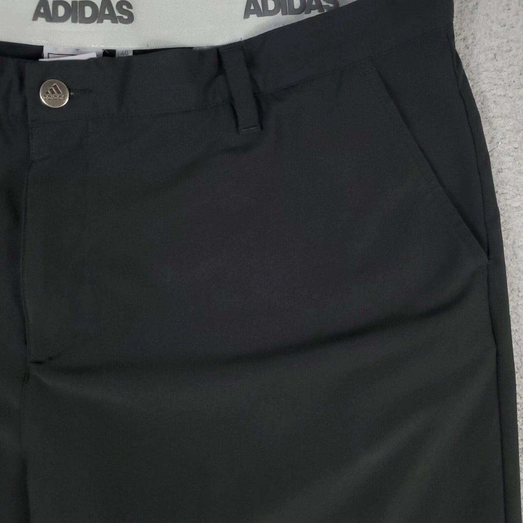Adidas Adidas Shorts Mens Size 40 Black Golf Casual Flat Front Chino Slash Pockets Logo Zip Front Knit Polyester Regular 40 Men Black Adidas Shorts Size US 40 / EU 56 - 3 Thumbnail