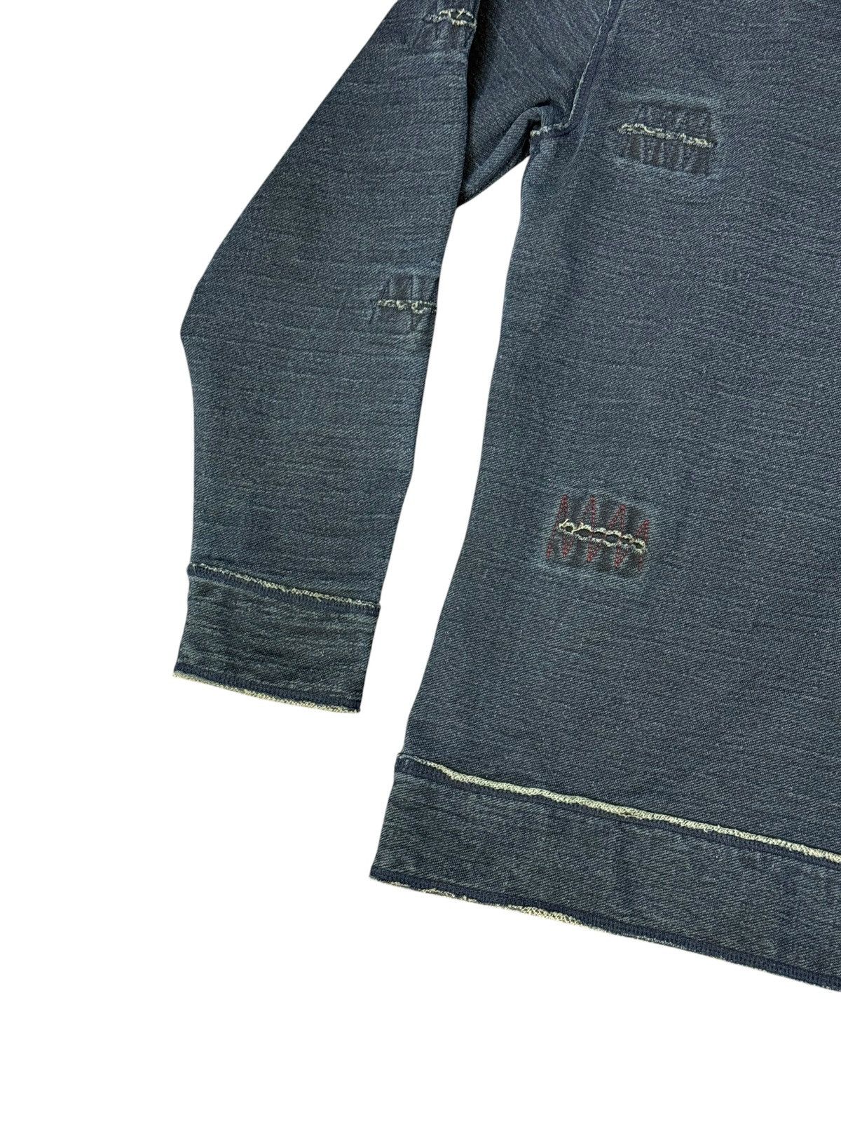 Japanese Brand Indigo Blue Eternal Denim Like Boro Sweater visvim 7🟩3 Size US M / EU 48-50 / 2 - 12 Thumbnail