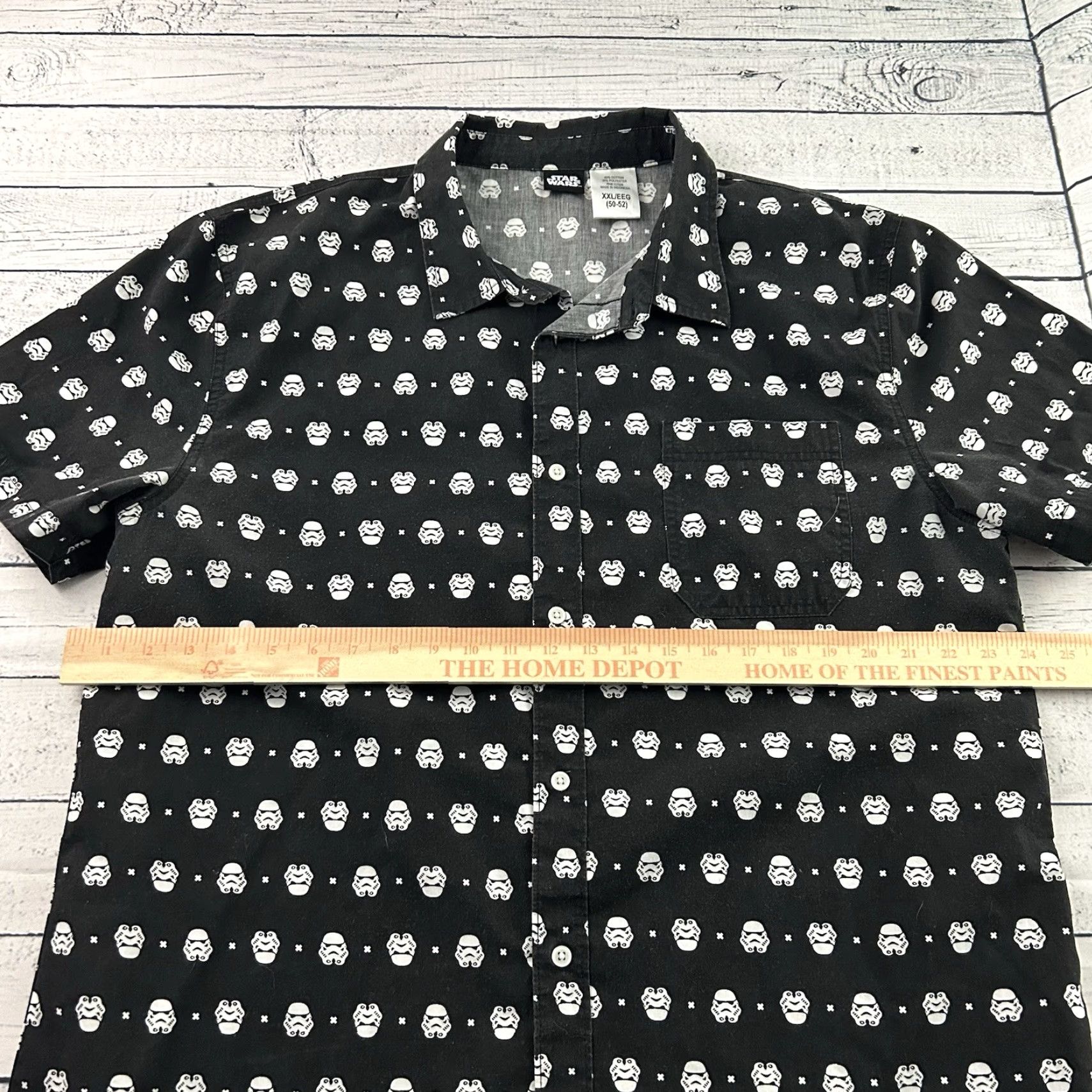 Star Wars Star Wars Storm Trooper Short Sleeve Button Front Shirt Men's XXL Black Size US XXL / EU 58 / 5 - 4 Thumbnail