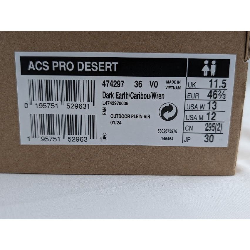 Salomon o1rshd1 Men's "Acs Pro Desert" Sneakers in Brown Size US 12 / EU 45 - 13 Thumbnail