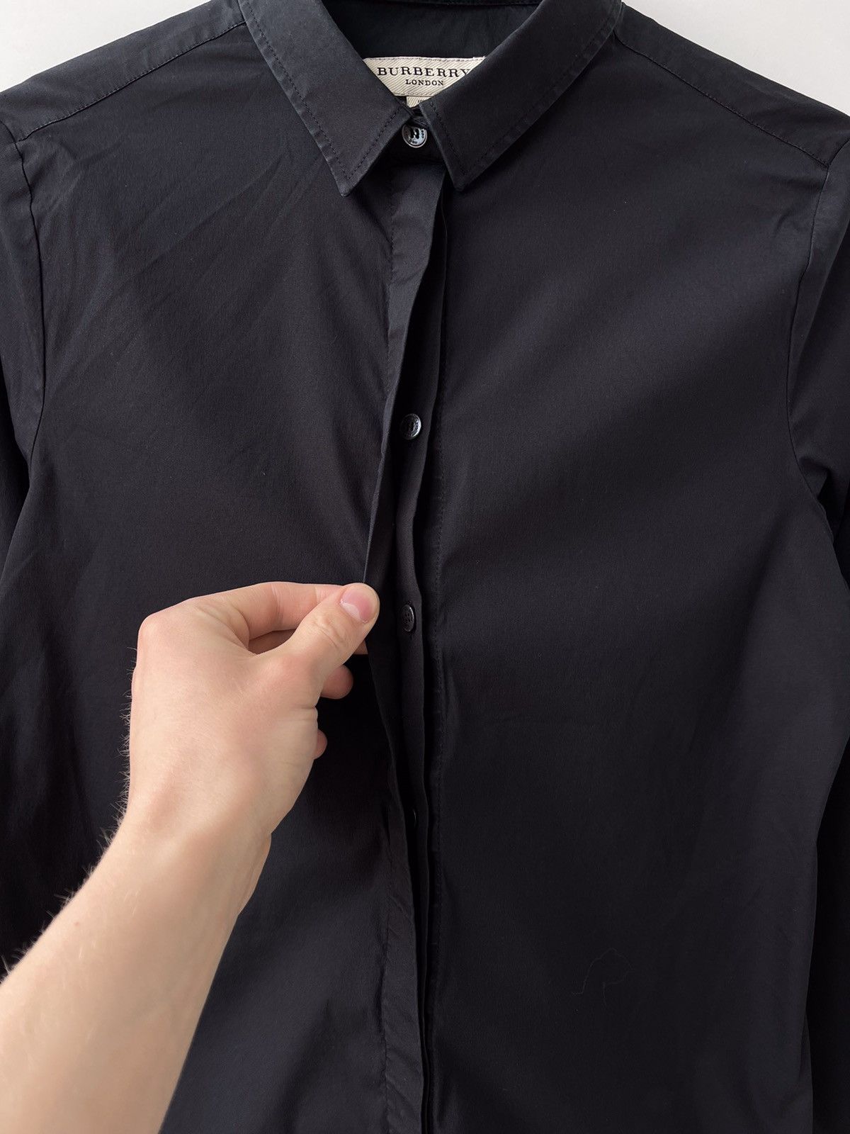 Burberry Vintage Burberry Button Up Black Shirt Nova Check Size L / US 10 / IT 46 - 4 Thumbnail