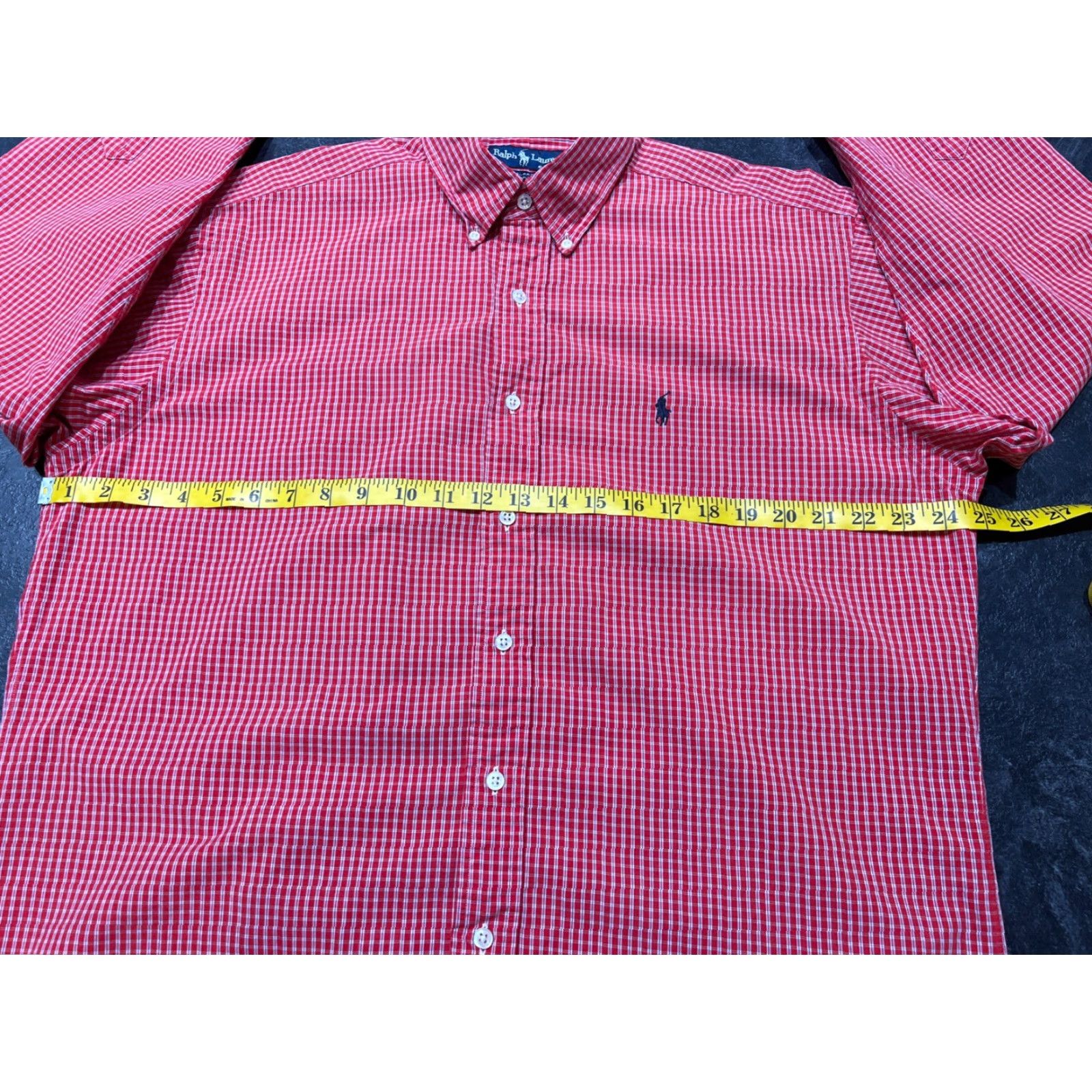 Ralph Lauren Ralph Lauren Blake Men’s Button-Down Shirt Long Sleeve Plaid Cotton Red Check Size US L / EU 52-54 / 3 - 6 Thumbnail