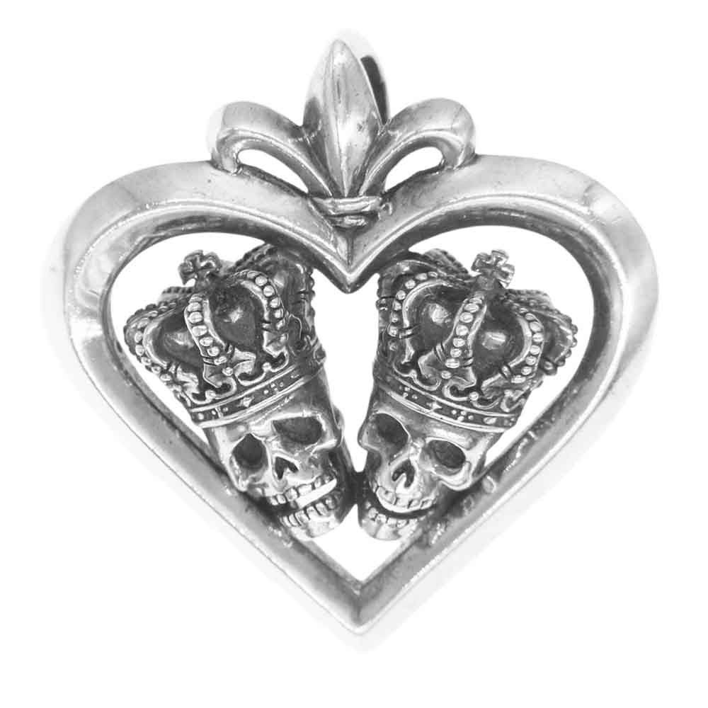 image of Justin Laugh N Cry Skull Flare Heart Pendant Top, Men's