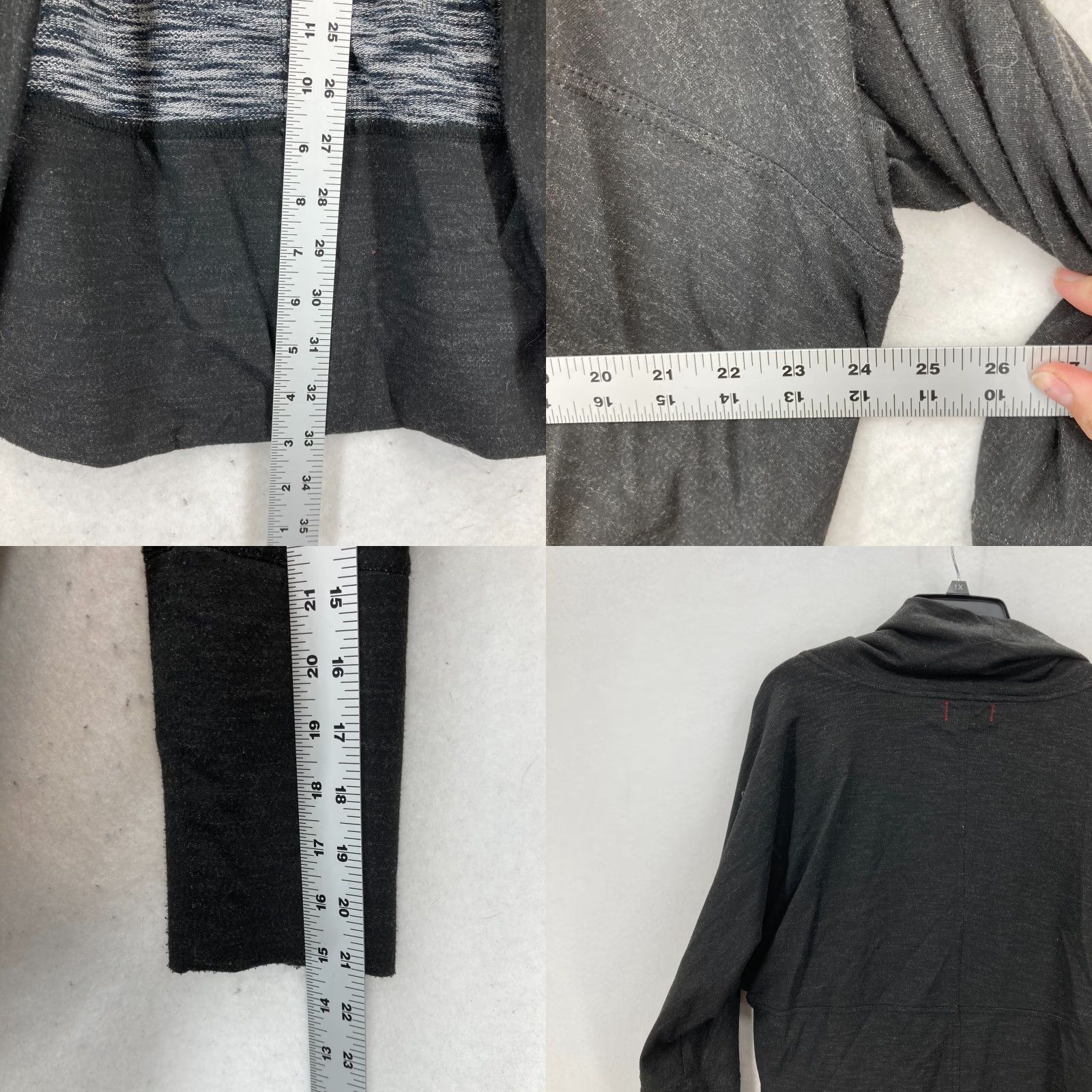 Vintage VINTAGE Max Studio Weekend Open Front cardigan Sweater Women's XL Dark Gray Stretch NWT Size XL / US 12-14 / IT 48-50 - 8 Thumbnail