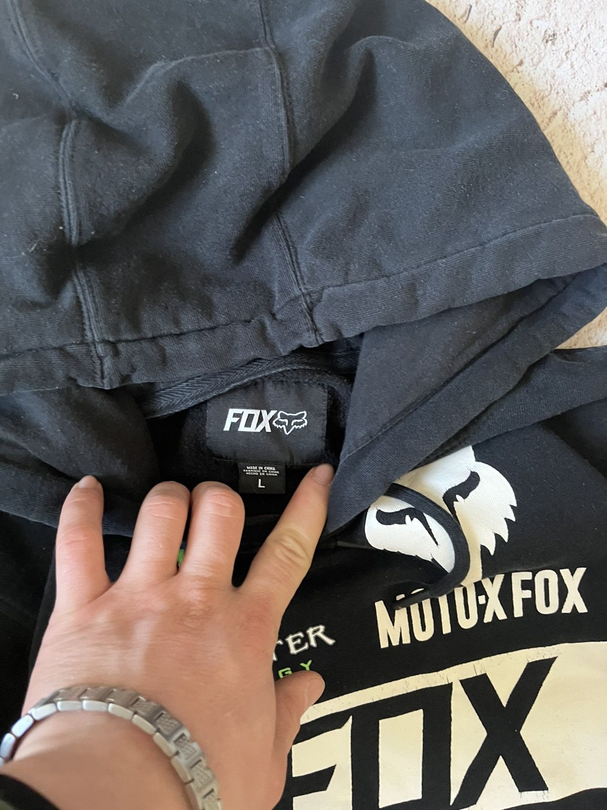 Fox Racing 🏎️ VINTAGE FOX RACING x MONSTER ENERGY HOODIE – MOTO-CORE Y2K Size US L / EU 52-54 / 3 - 6 Thumbnail